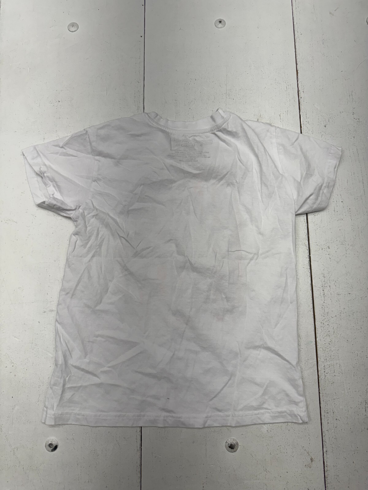 Brooklyn Vertical White American Flag Graphic Print Short Sleeve Shirt Mens Sz L