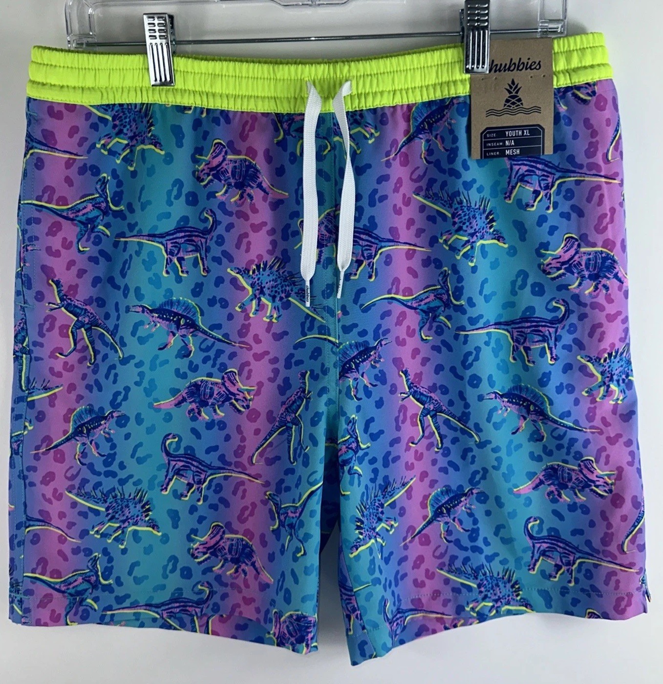 NWT Chubbies Boy’s XL The Dino Delights Magic AOP Print Swimwear Trunk$49.50
