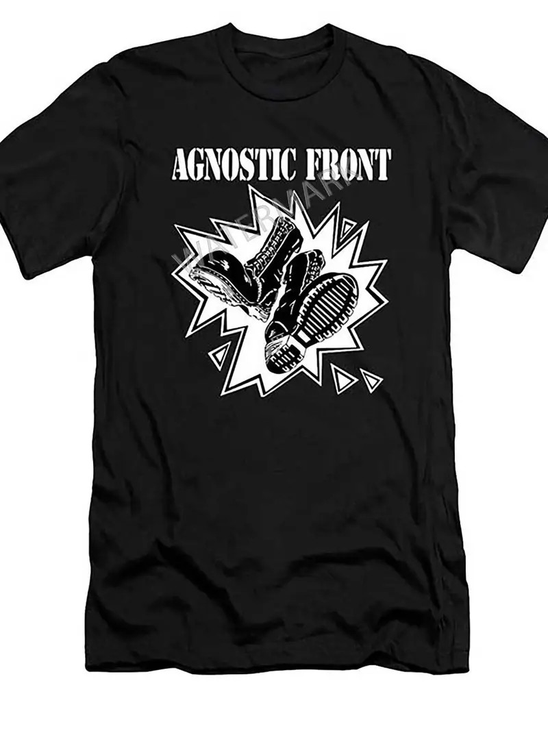 Agnostic Front Logo Band #2 T-Shirt 703012 funny Men’s Short Sleeve Graphic T-sh