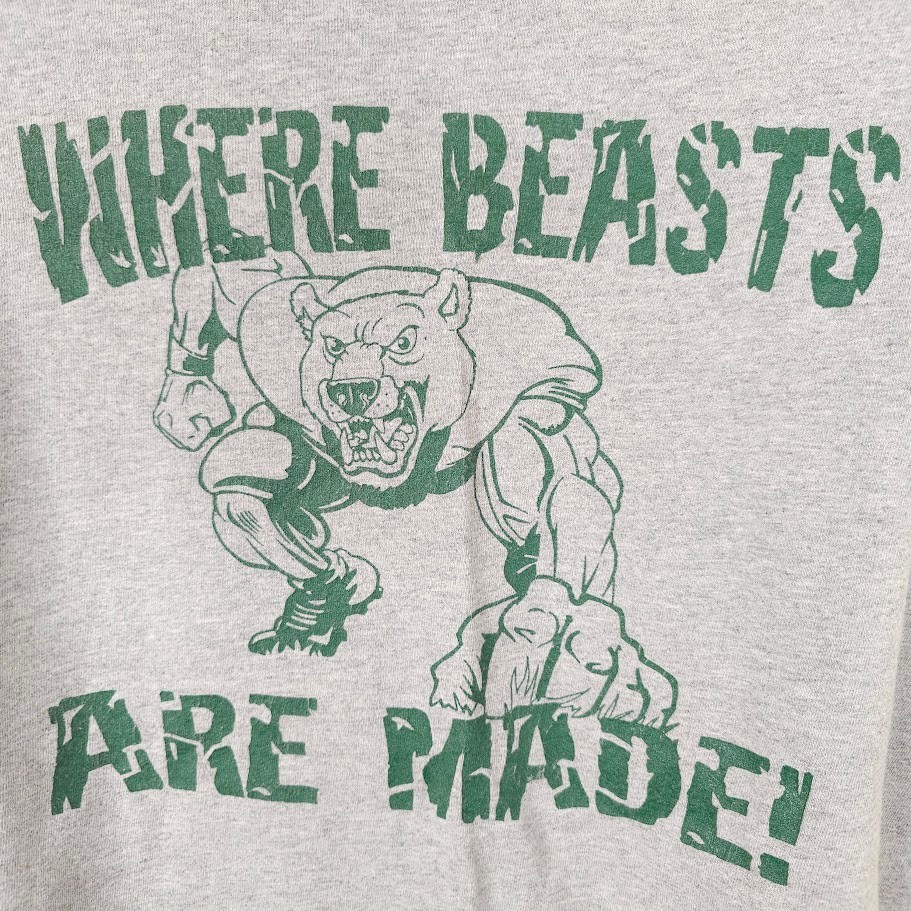 The Cave Bodybuilding T Shirt Mens Size Large Gray Where Beasts Are Made
