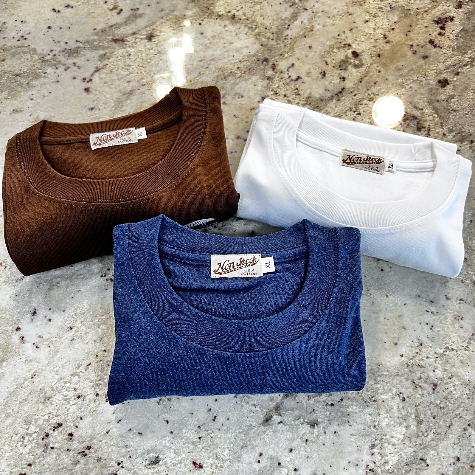 Bronson Non Stock Tubular T-Shirt – XL, 💯% cotton LOT OF 3 Blue, White & Coffee