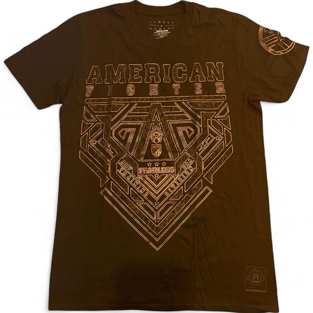 New Men’s American Fighter Premium Athletic MMA Black T-Shirt XS-4XL