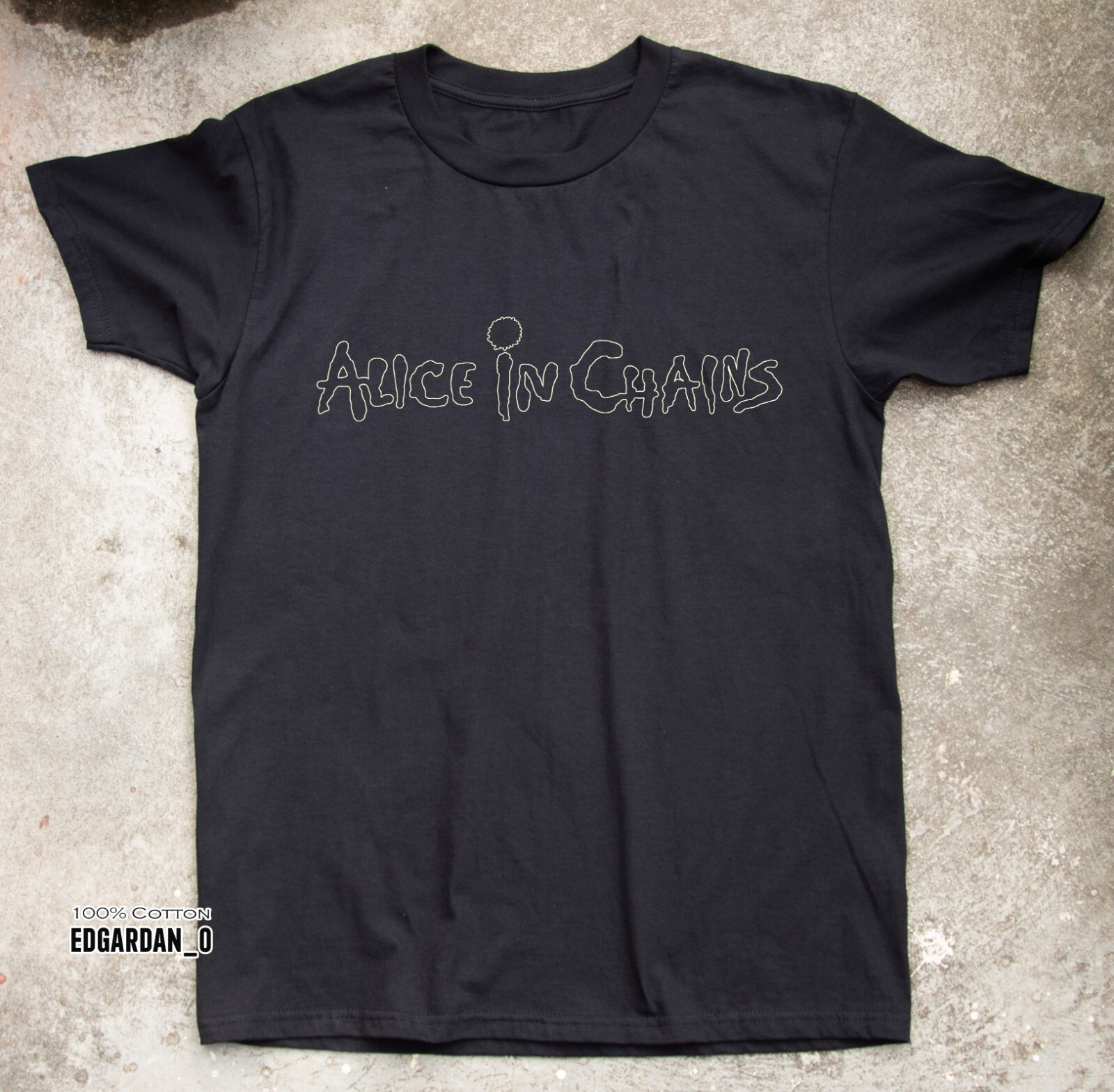 Alice In Chains Classic Logo Rock Band Black Unisex T-shirt Size S-5XL