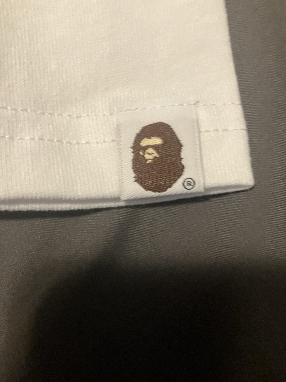A Bathing Ape BAPE White Ape Head Graphic Logo Cotton Crew Neck Tee Men’s S