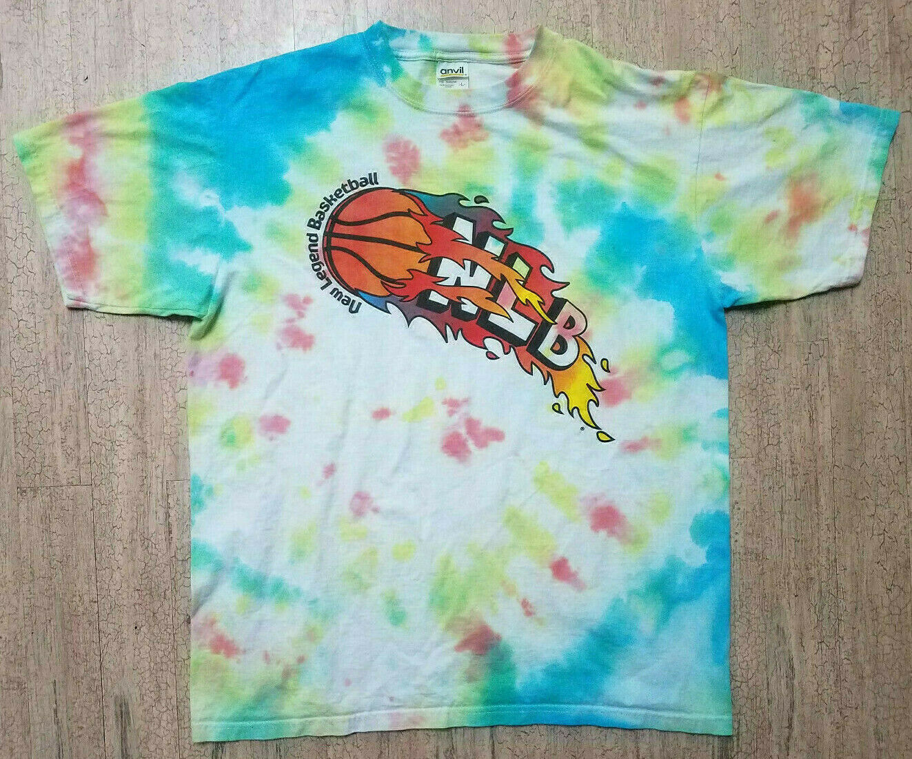 Anvil New Legend Basketball NLB Large T- Shirt Tie Dyed