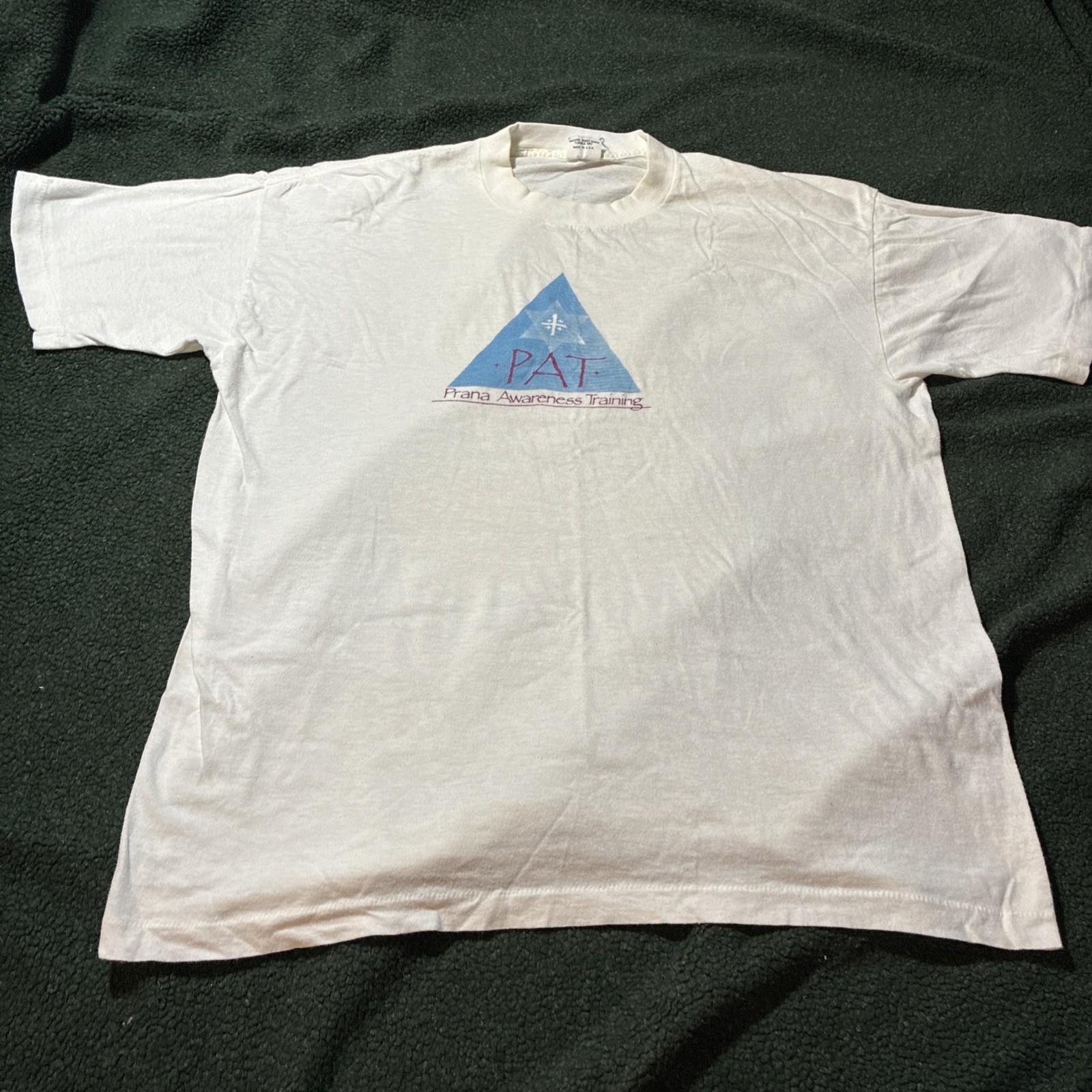 Vintage 80’s Prana Awareness Training Tee Spiritual XL Chakra Yoga Zen Meditate