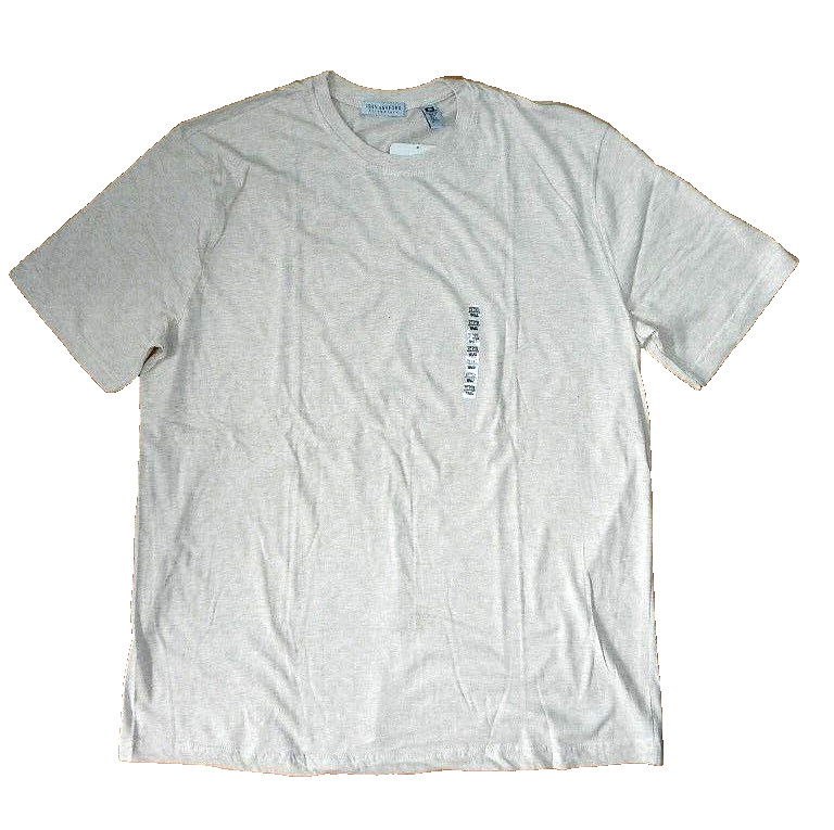 JOHN ASHFORD Essentials Natural Short Sleeve Cotton Tee T-shirt XXL-TALL, NEW