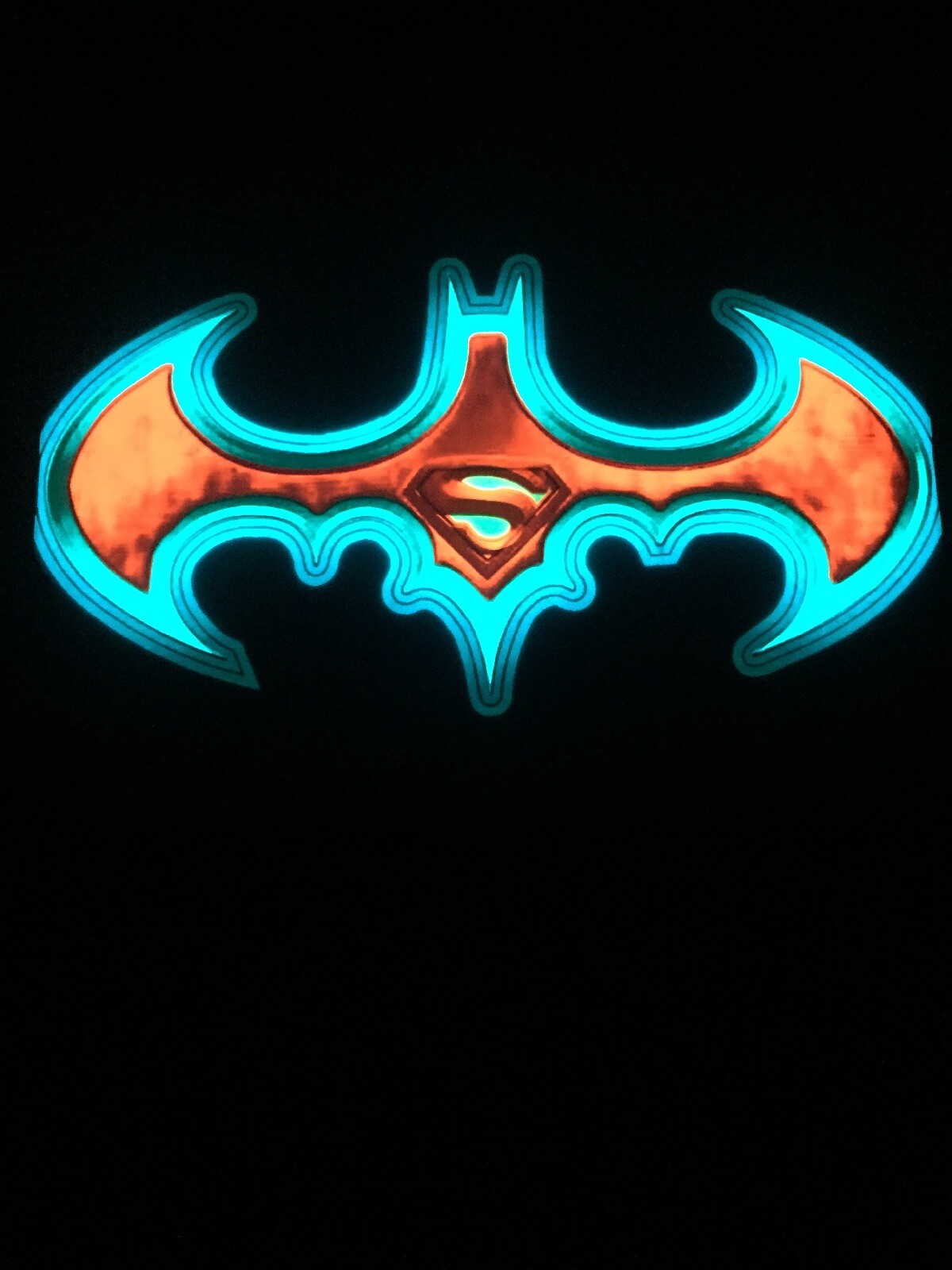 Batman Superman Sound-Activated LED T-Shirt
