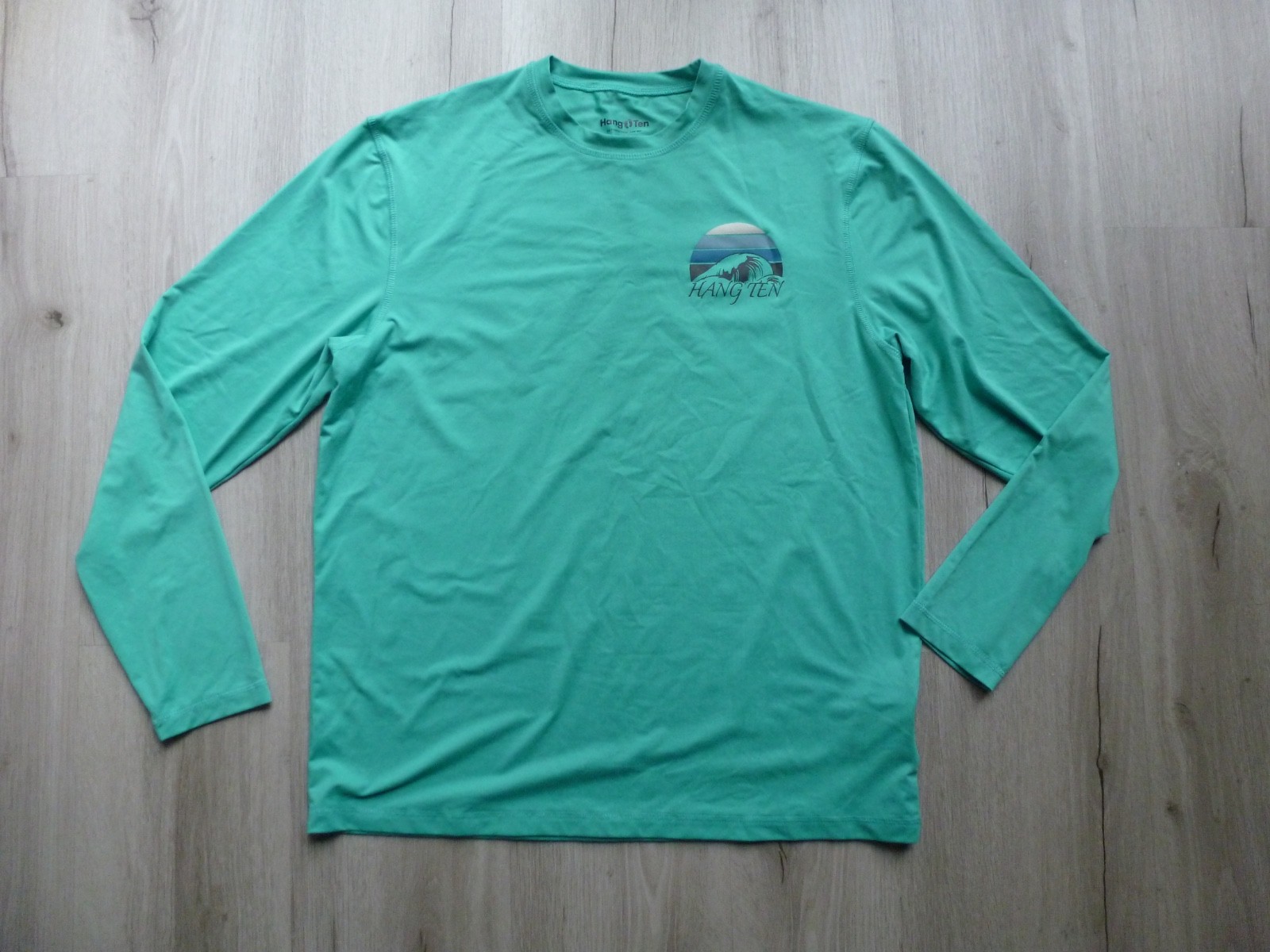 Hang Ten Men’s Long Sleeve Sun Tee Shirt S UV PROTECTION UPF 50+ Beach Boardwalk