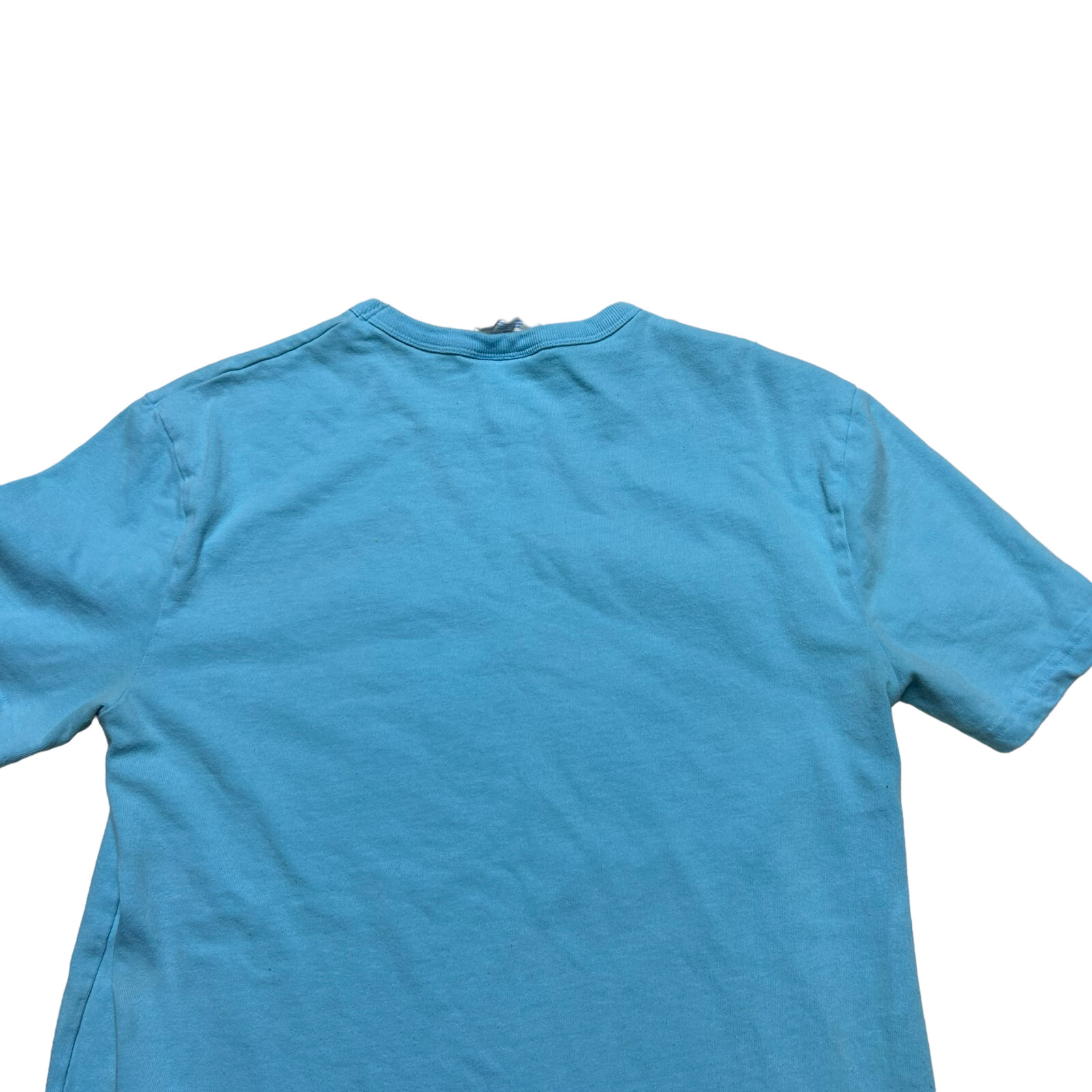 Champion Shirt Mens Small Aqua Blue Short Sleeve Casual Crew Neck