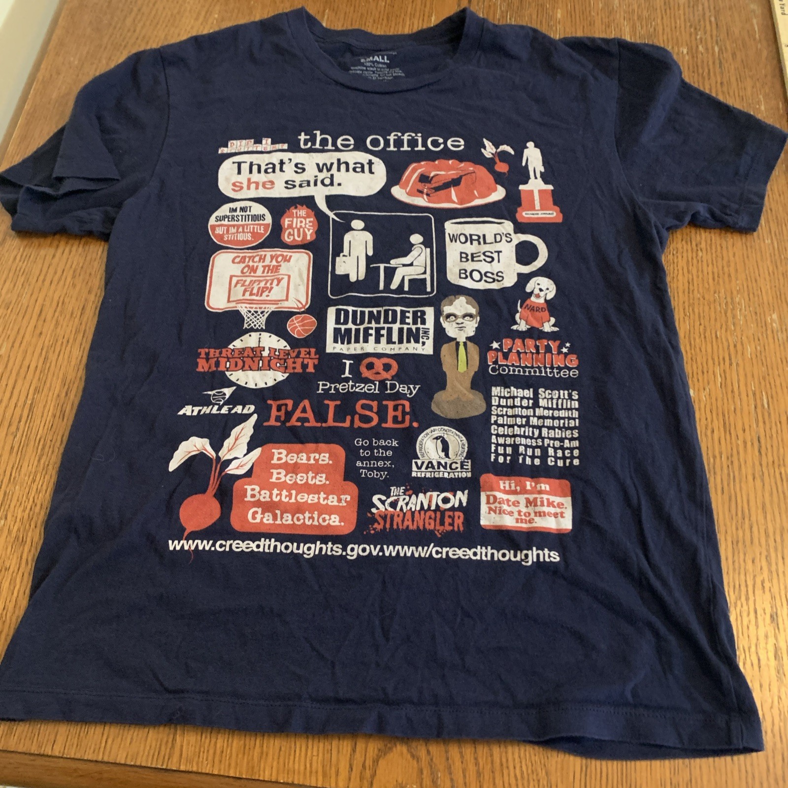 The Office Dwight Schrute T-Shirt Mens Small Graphic Tee Quotes From The Show