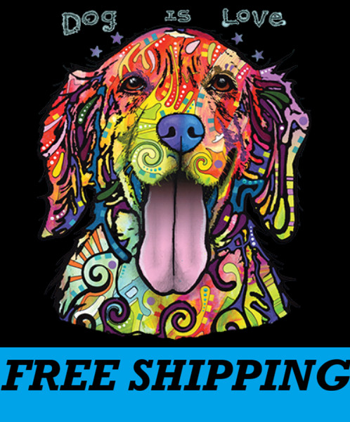 T-SHIRT-GOLDEN RETRIEVER-DOG IS LOVE