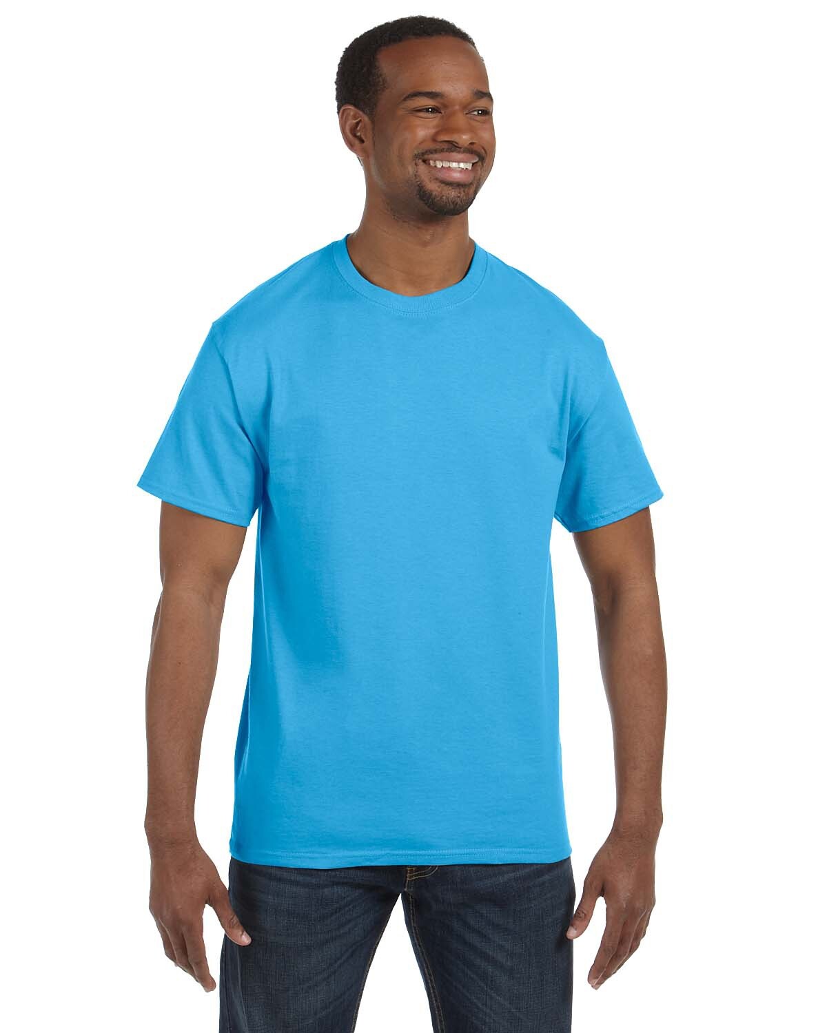 Hanes Mens 100% Cotton Authentic-T T-Shirt Crew Neck T Shirt – 5250T S-2XL