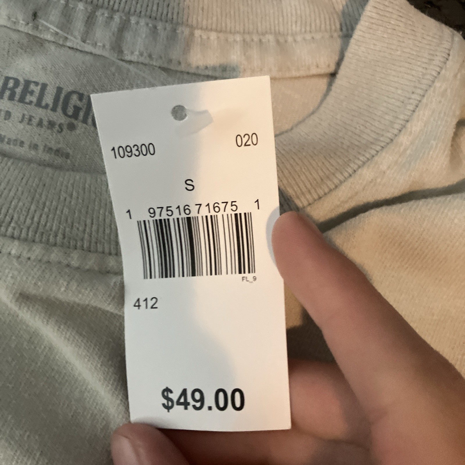 $49 TRUE RELIGION Gray BUDDHA Short Sleeve Designer T-shirt