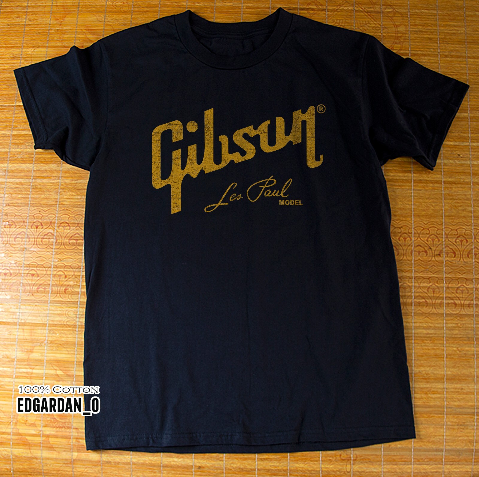 Gibson Les Paul Model Logo Black Unisex T-shirt S-5XL Free Shipping