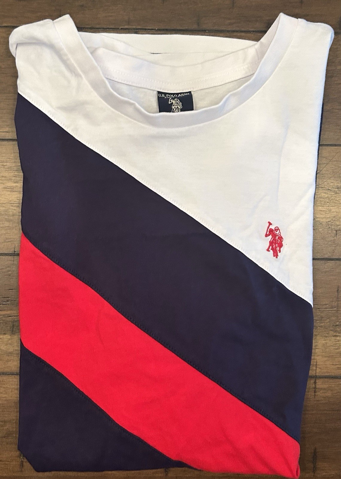 US Polo Assn. Men’s XL Red White Blue T-shirt Short Sleeve