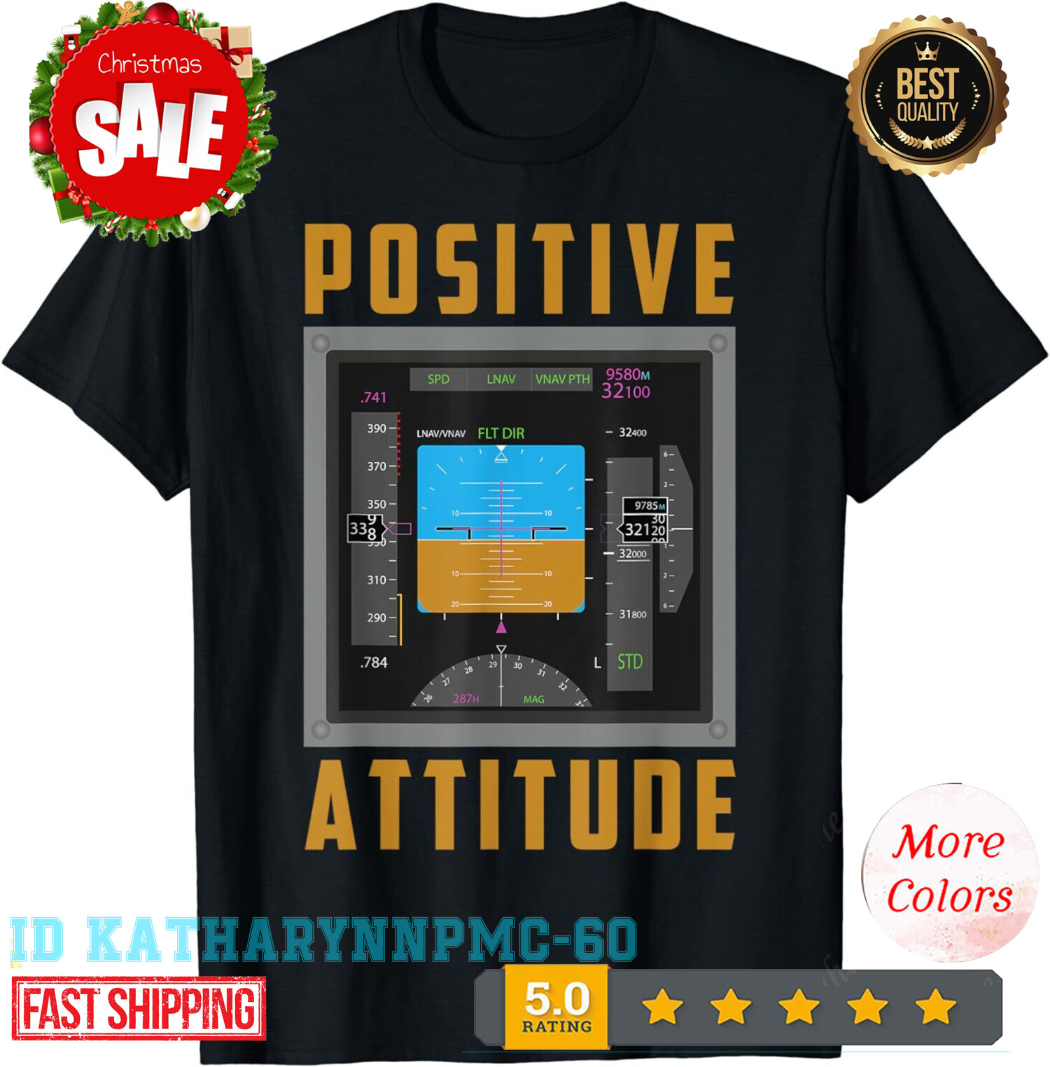 2025/NEW LIMITED Positive Attitude Pilot Design Gift Idea Premium Tee T-Shirt.