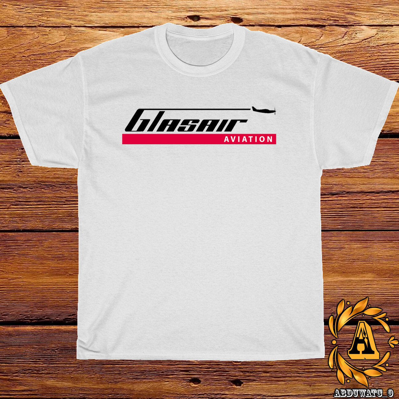 Glasair Aviation Company Old Logo Black/ Grey/ White/ Navy T-Shirt S-5XL