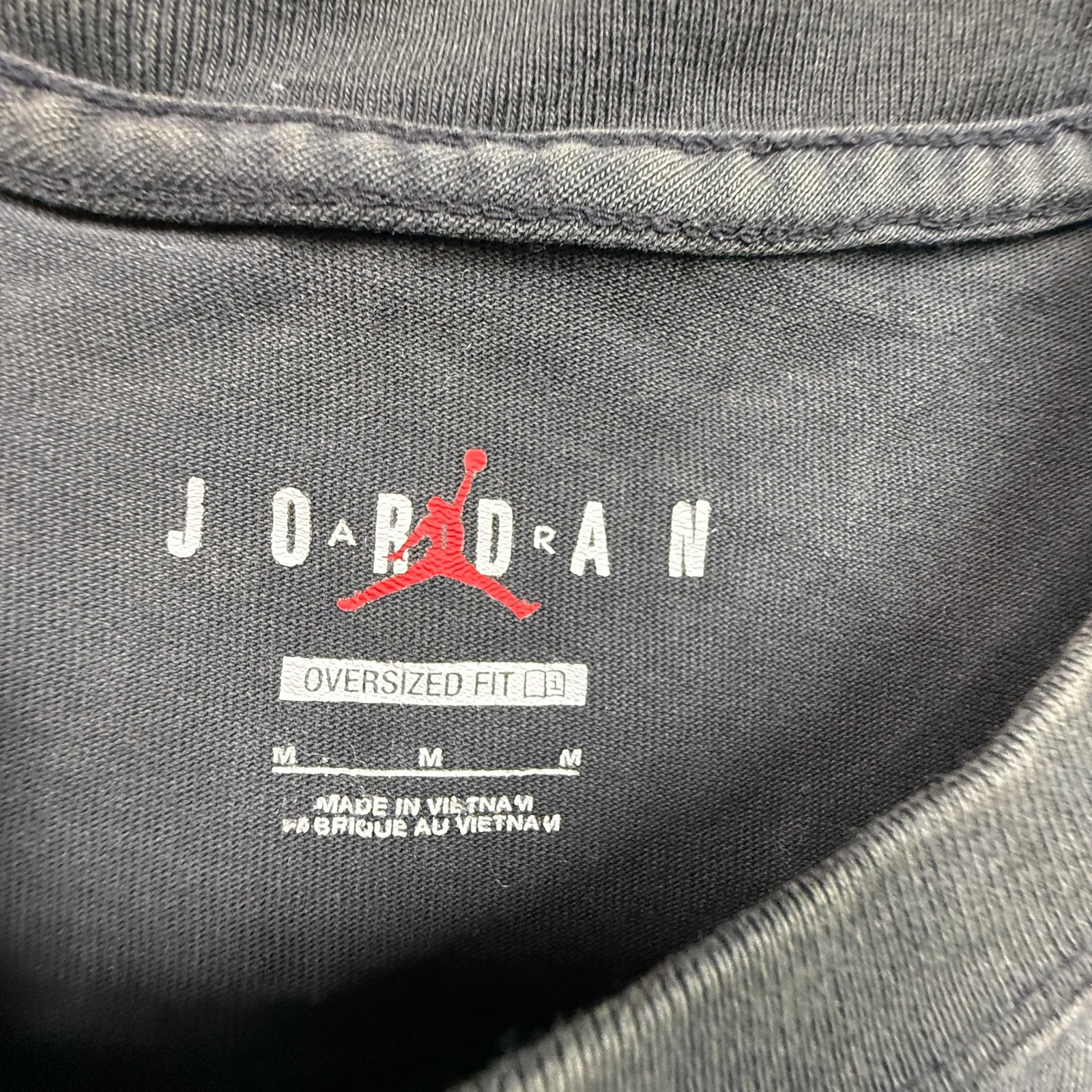 Air Jordan Men’s M Oversized Graphic Tee Michael Jordan #23 Black Wash Cotton