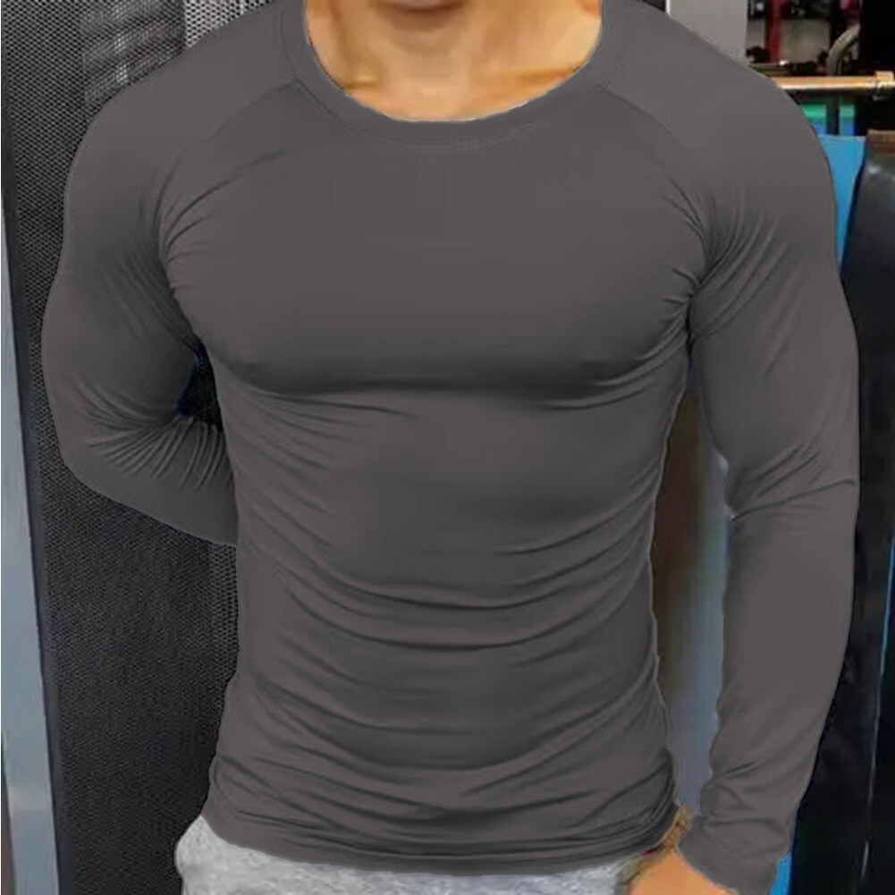 Athletic Long Sleeve Compression Shirts Men’s Dry Fit Sports Gym Shirts Workout
