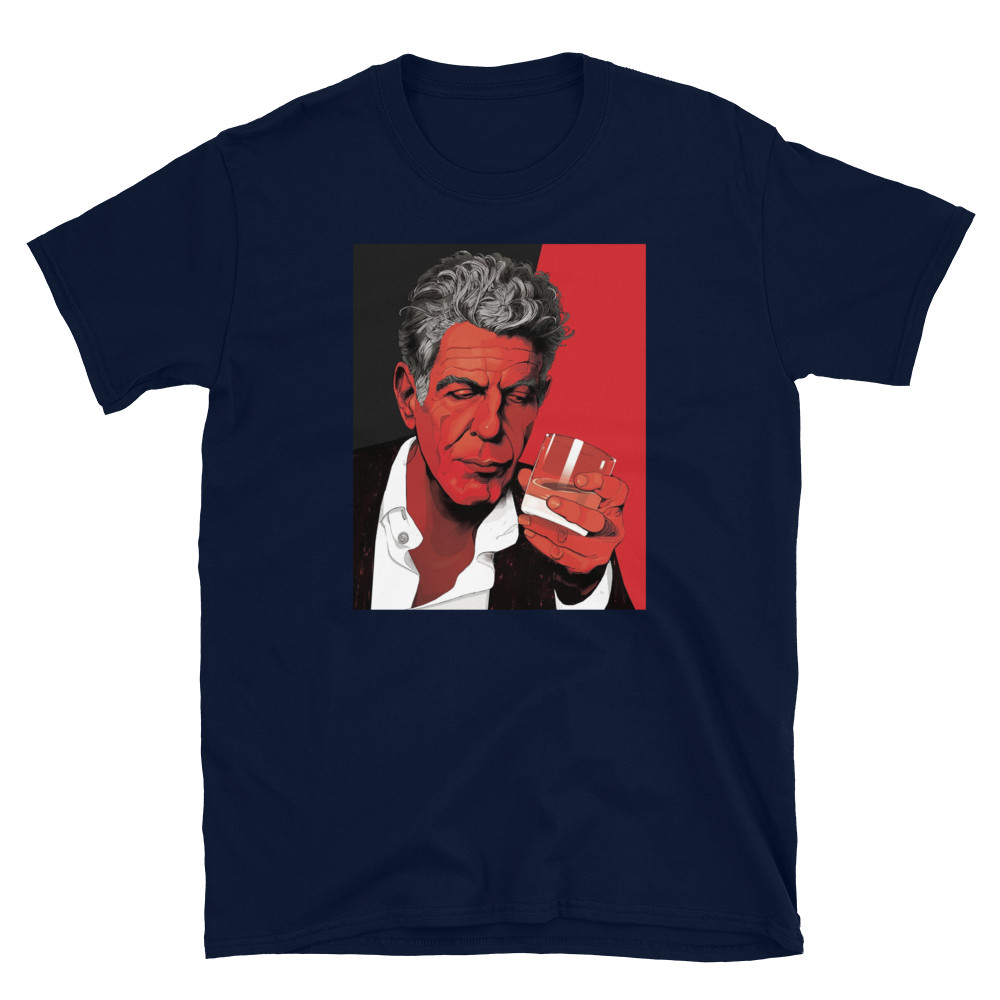 Anthony Bourdain, NYC, Icon, Kitchen Confidential, Printed T-Shirt