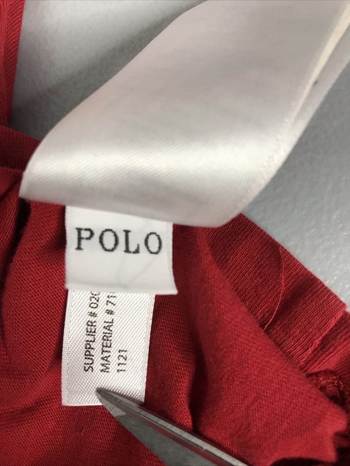 Polo Mens Graphic T-Shirt Red Big Logo Sz XXL Casual Pullover W/Stains See Pics