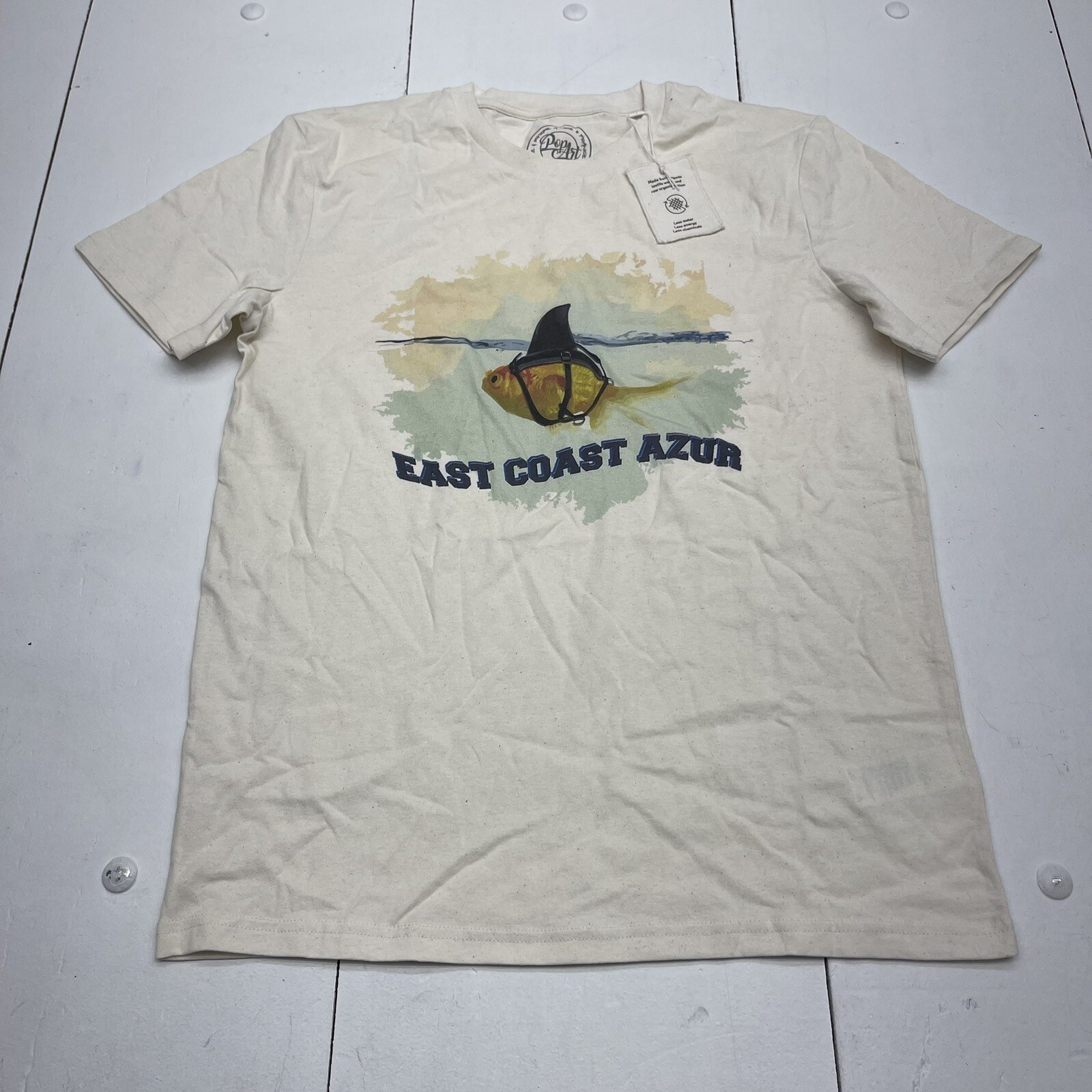 Pop Art East Coast Azur Goldfish Shark T Shirt Adults Size Small New