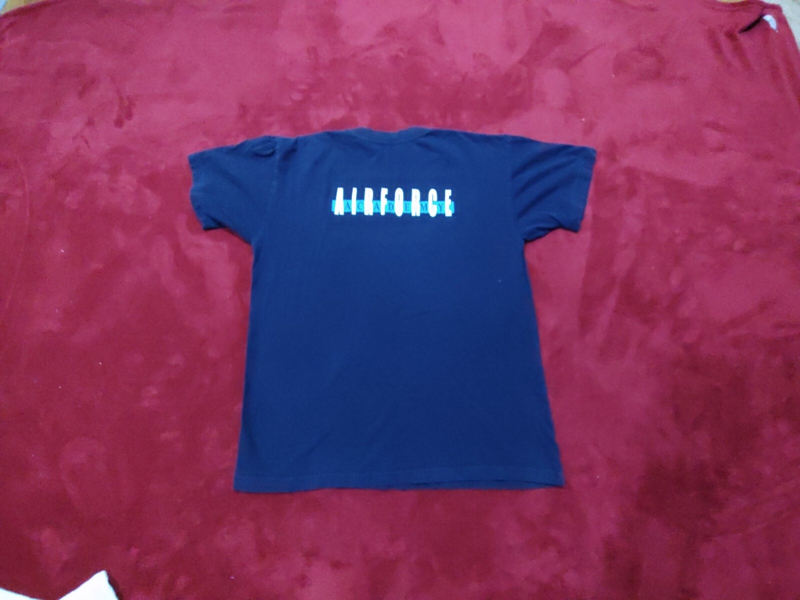 Vintage Korea Air Force Academy AFA T Shirt Size S/M Navy Blue Single Stitch