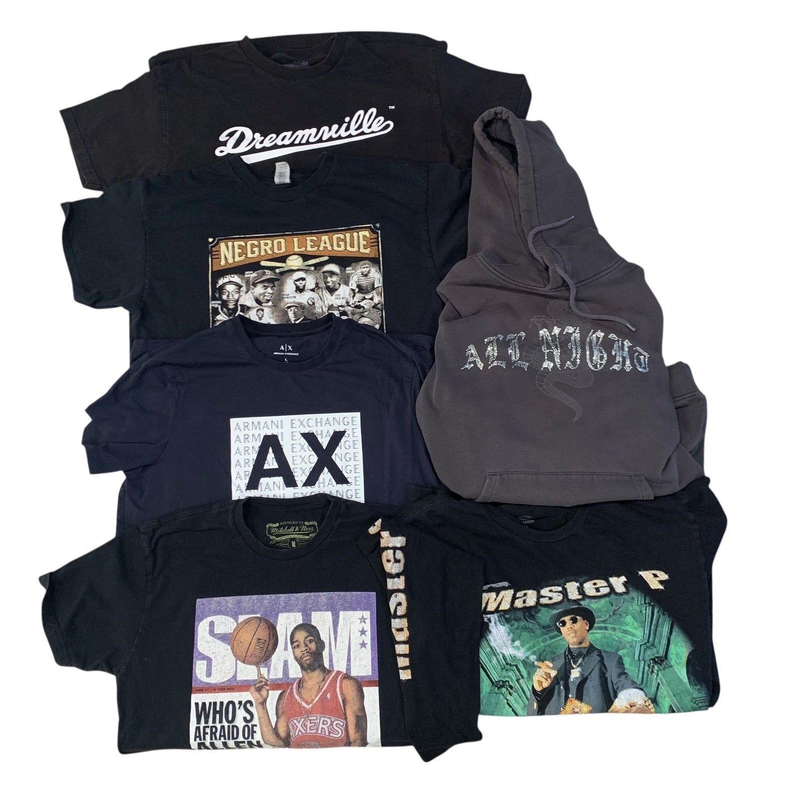 Vintage Master P Shirt Lot Dreamville AI Mitchell Ness A|X Streetwear Hoodie