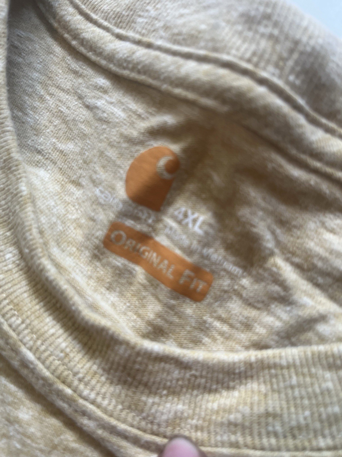 Carhartt Men’s 2XL Beige Original Fit Pocket T-Shirt Short Sleeve Crew Neck