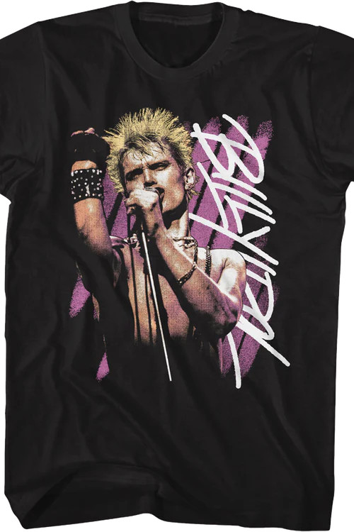 Retro Stripes Billy Idol T-shirt Black Unisex Gift family D1071