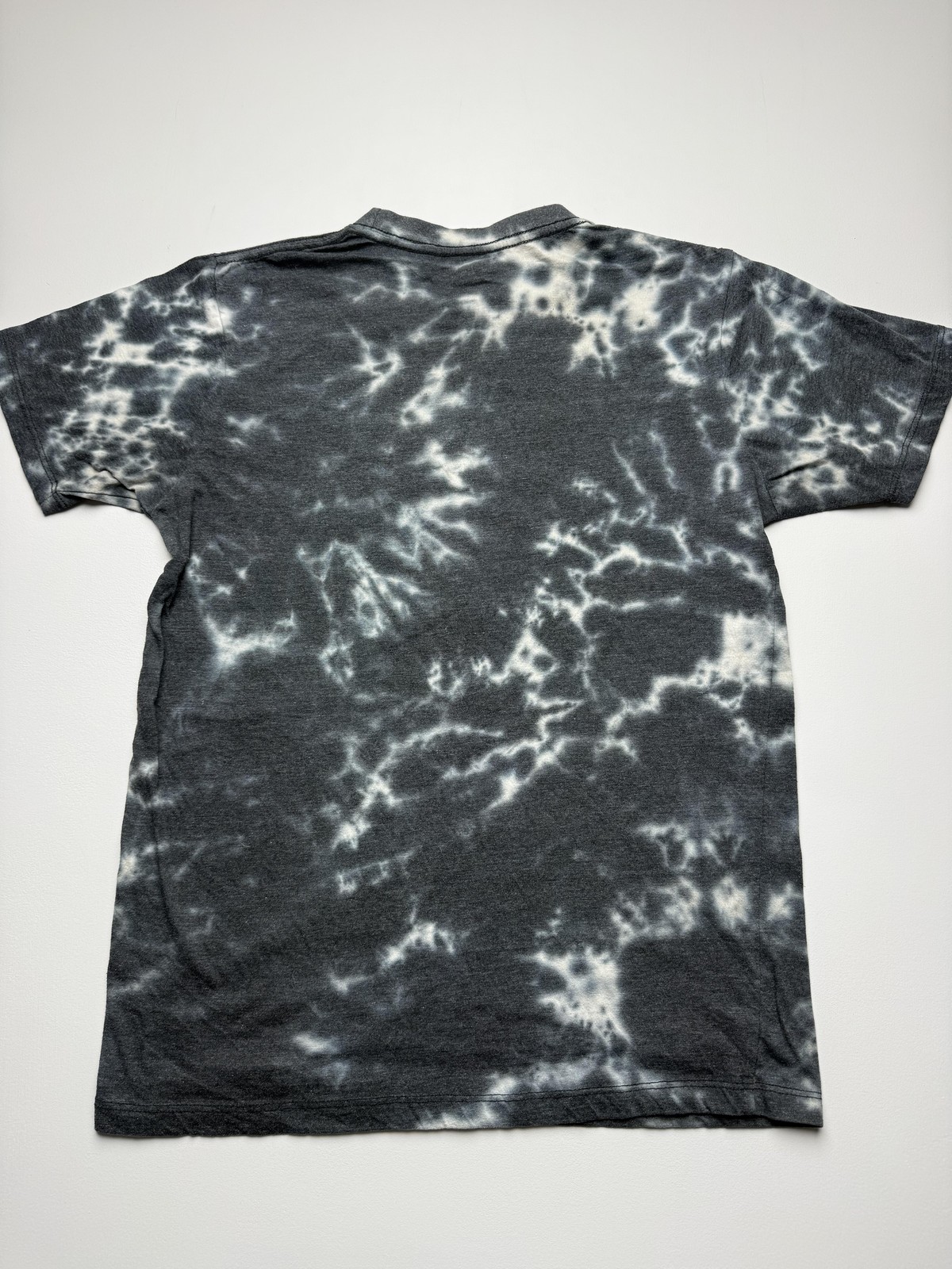 AC/DC Shirt Mens Medium Gray High Voltage Graphic Tee Tie-Dye Rock Band Music