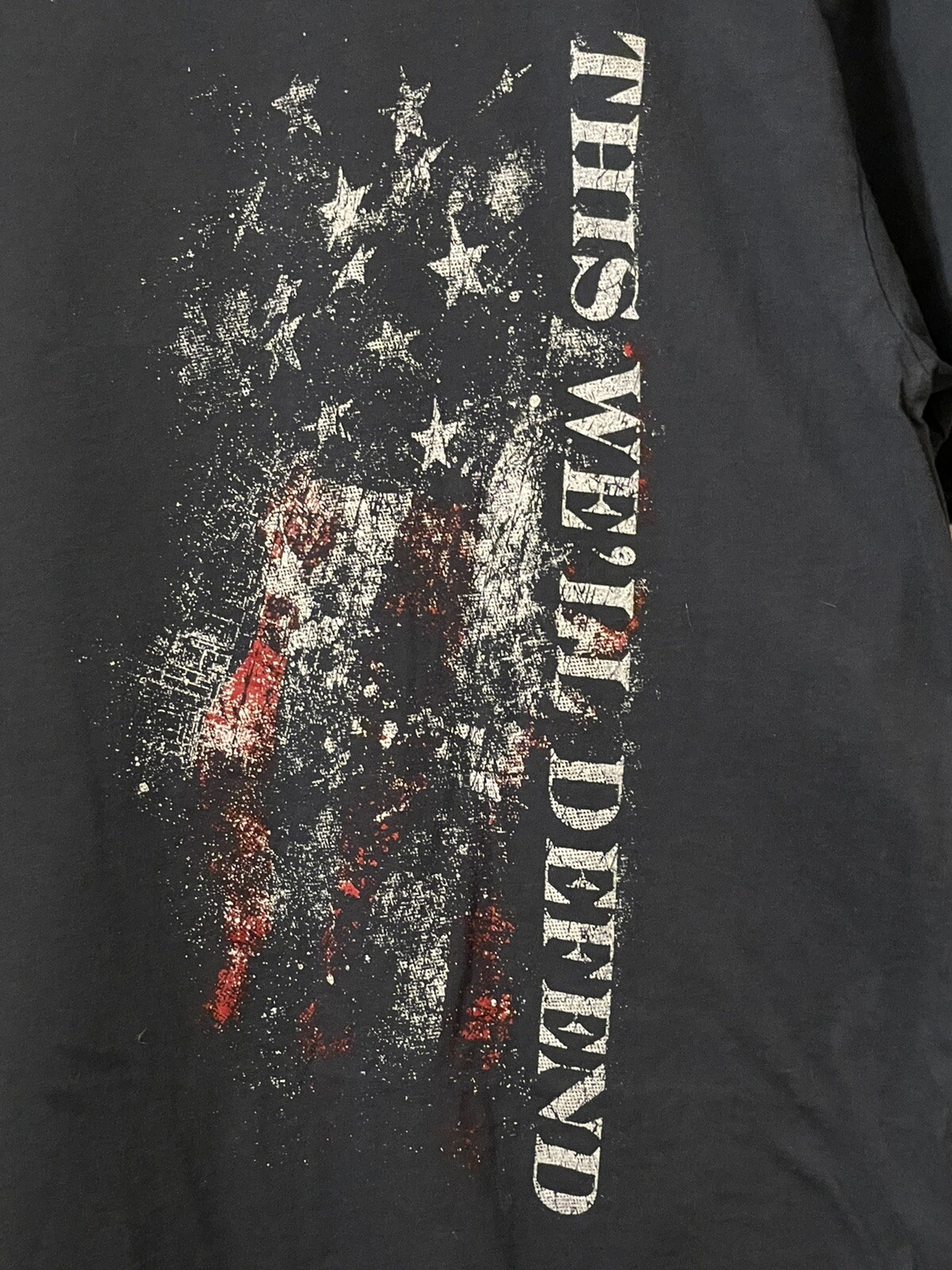 Grunt Style This We’ll Defend Flag 2.0 T-Shirt – Blue Size Large GUC