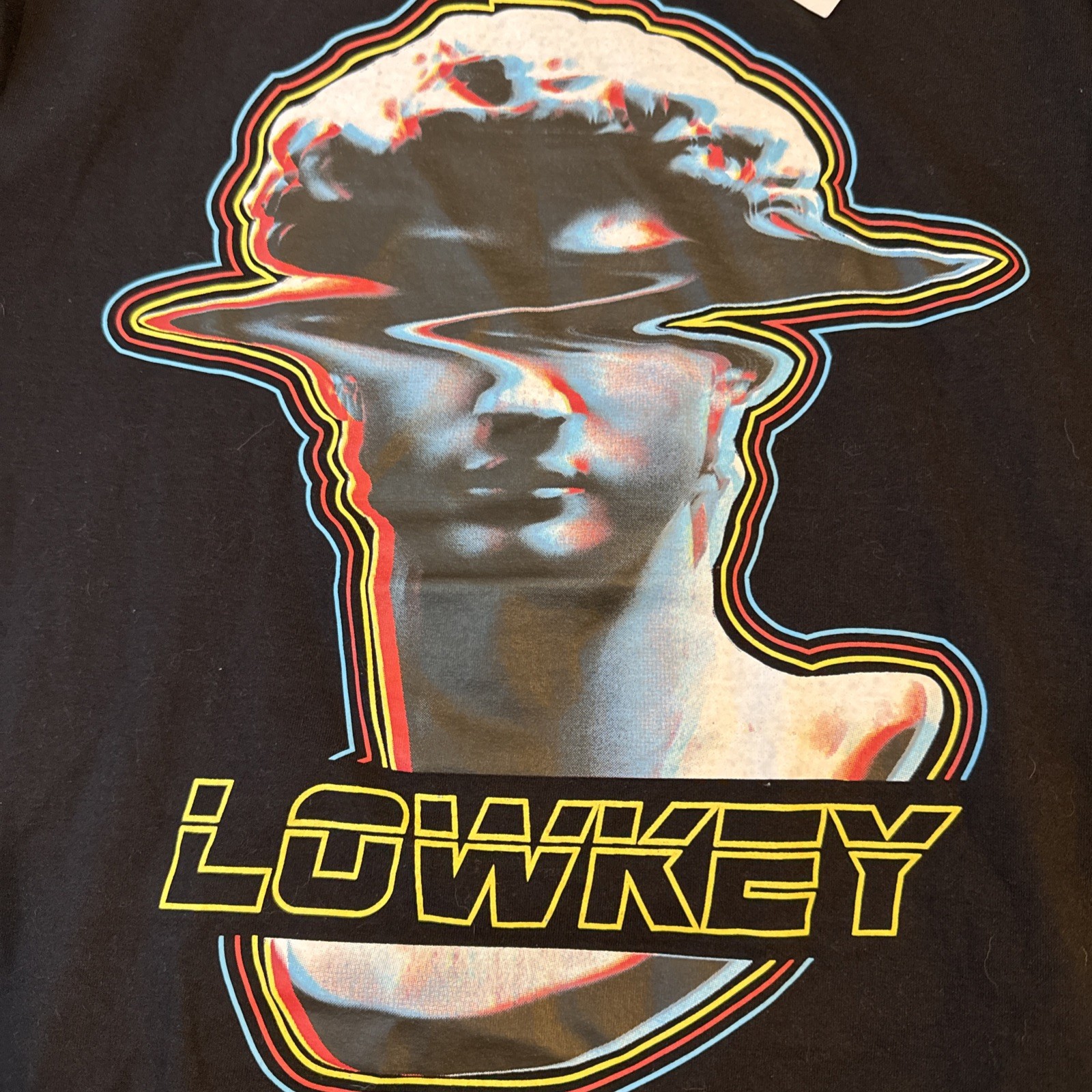 Recycle threads men’s Medium black graphic T-shirts “Low-Key”