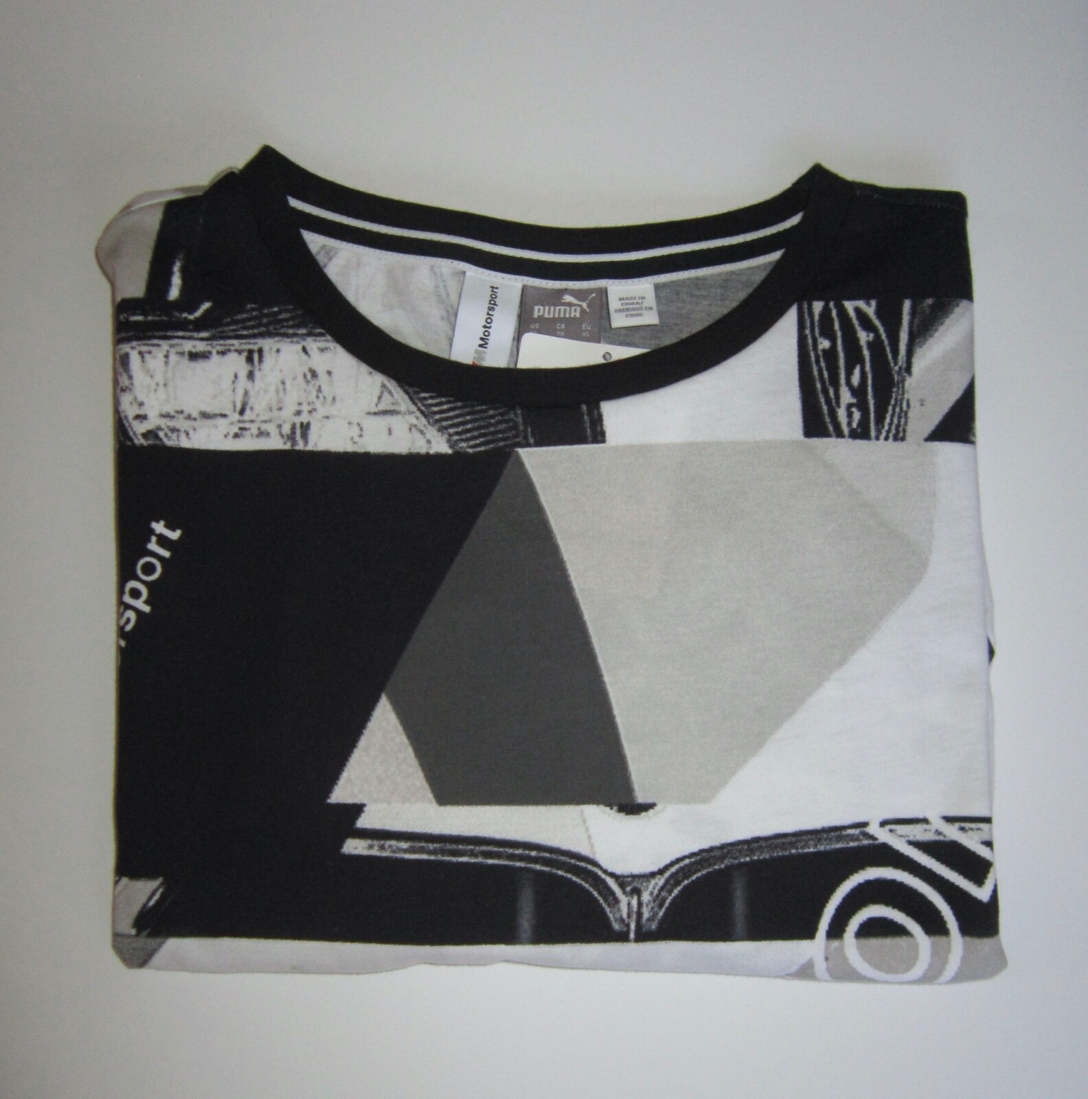Women’s Puma BMW MMS Motorsport Street Cropped T-Shirt Black & White XL New W/T