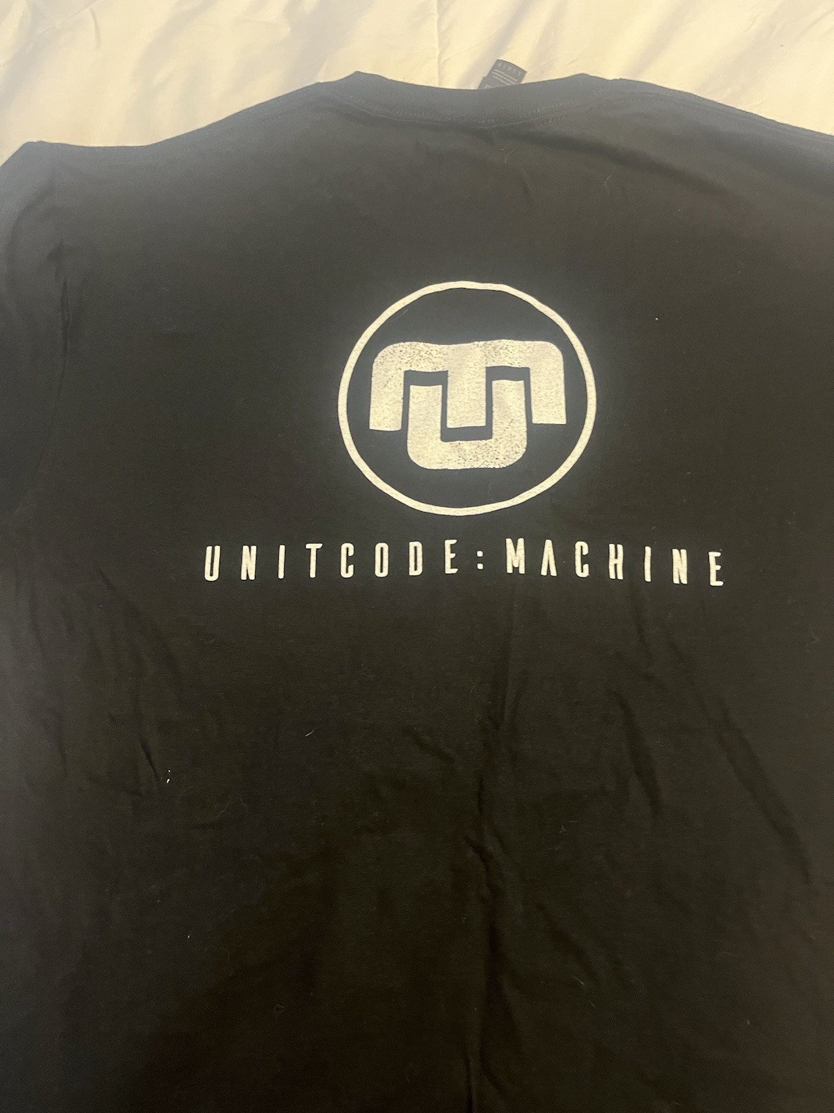 Unitcode: Machine Concert shirt Black Graphic Tee Mens L Double-Sided