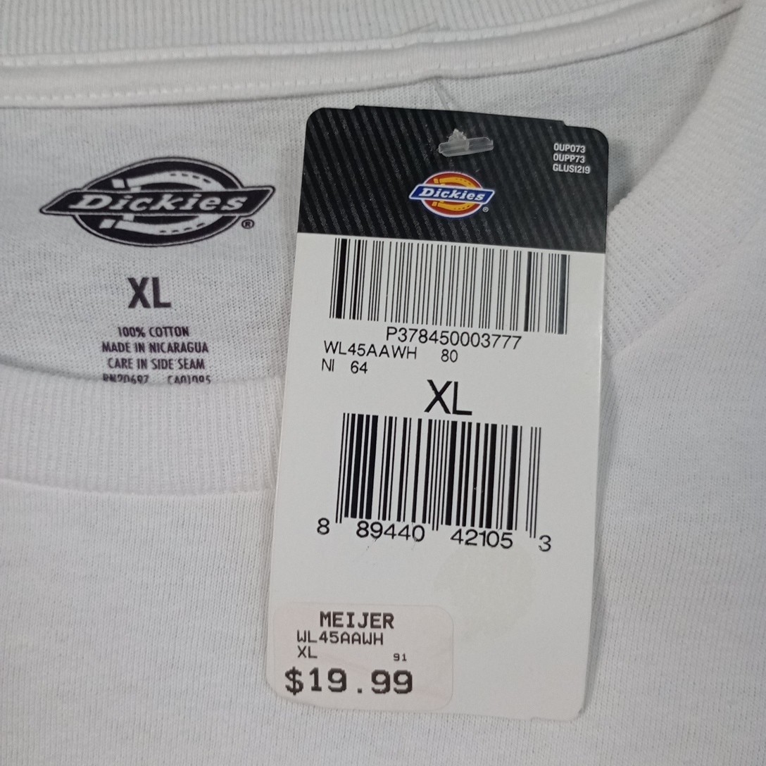 Dickies Mens XL Long Sleeve Tri-Color Logo Graphic T-Shirt Heavyweight Tee