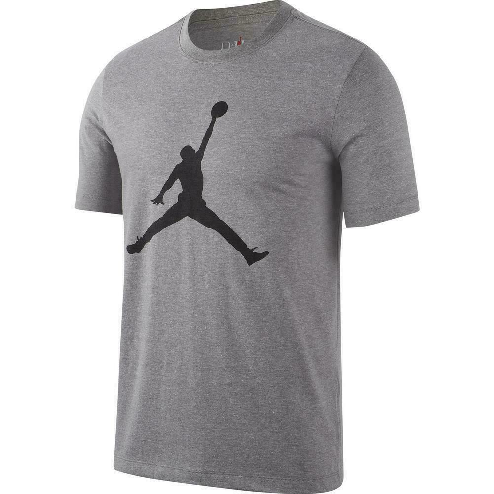 Nike Air Jordan Jumpman Logo Mens T-Shirt Grey Multi Size Casual Sportswear Top