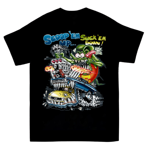 Black Rat Fink “Scoop Em Up” T-Shirt