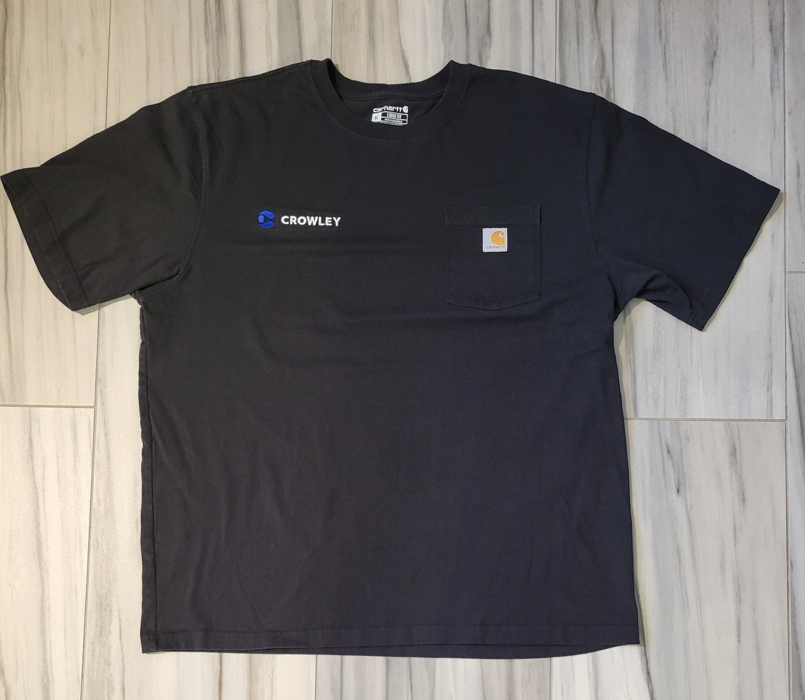 XL Carhartt Men’s K87 Loose Fit Heavyweight Pocket Black Crowley T-Shirt