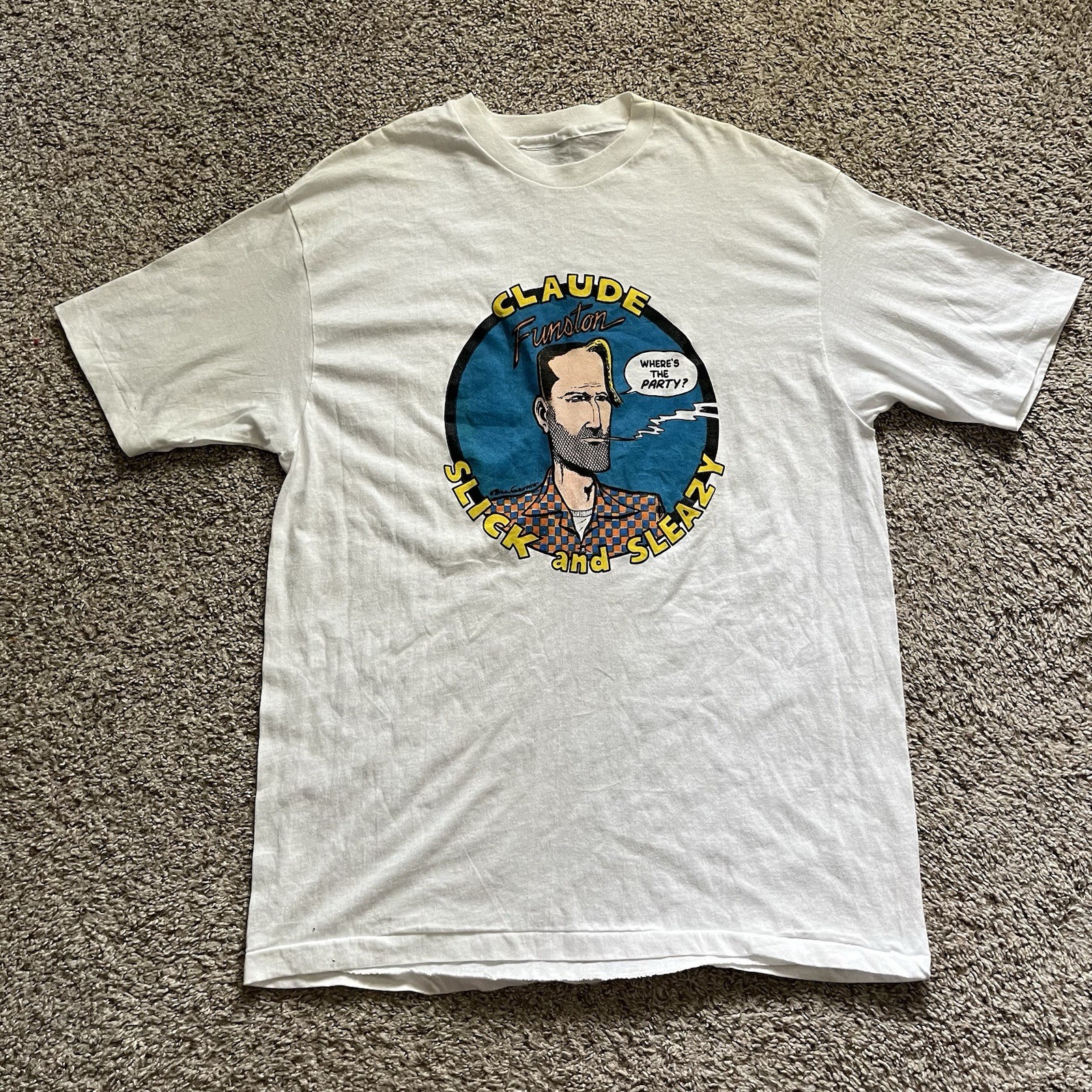 Vintage Claude Funston Shirt Large Bill Griffith Zippy The Pinhead Comic