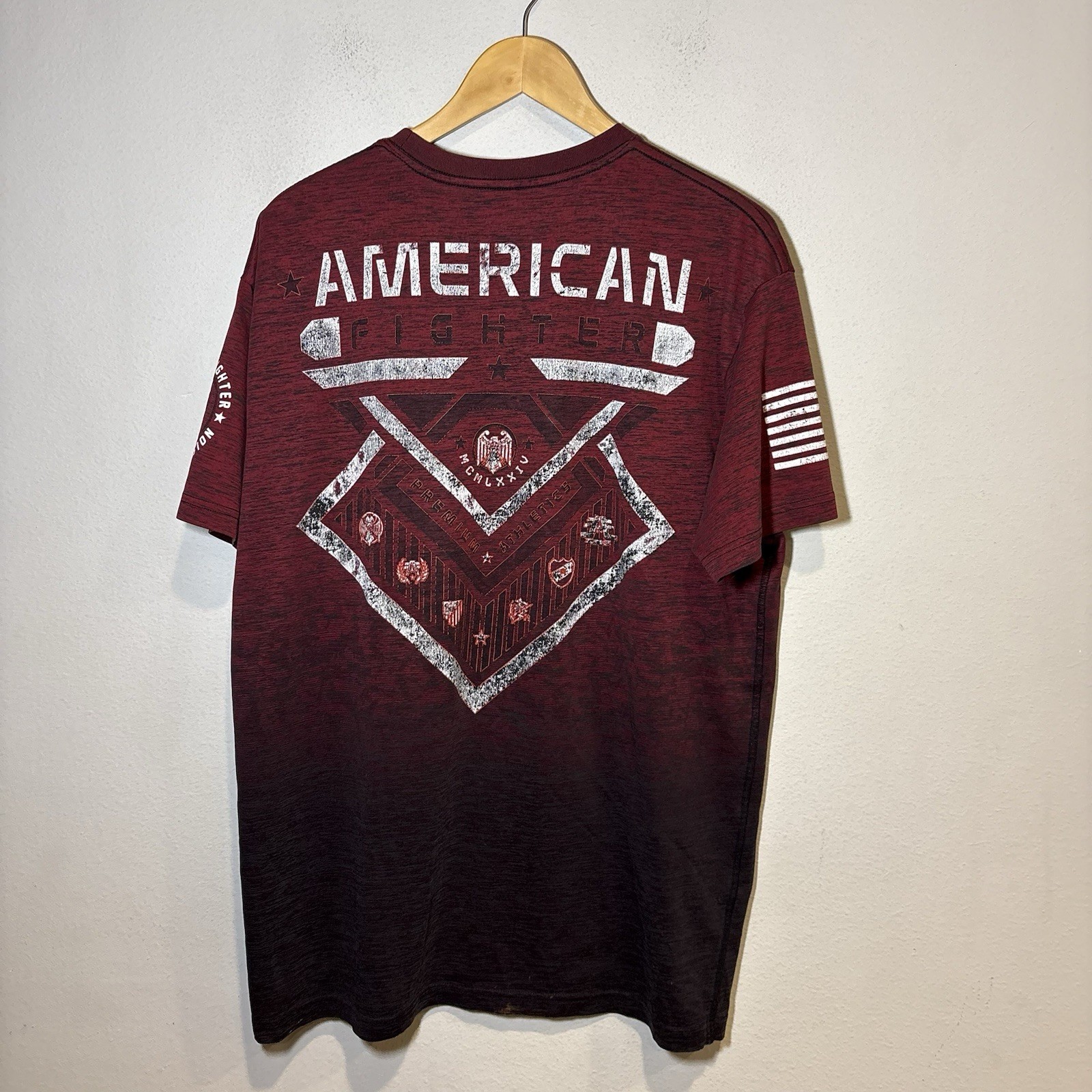 AMERICAN FIGHTER Men’s T-Shirt CRYSTAL RIVER Premium Athletic MMA Size 2XL AOP