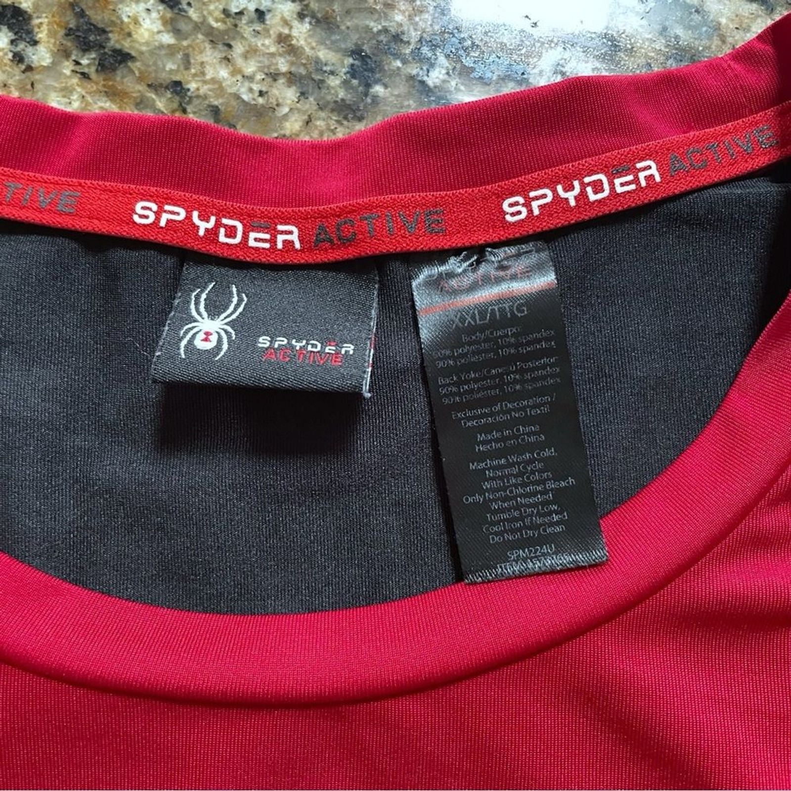 Spyder Active Men’s XXL Red Athletic T-Shirt Breathable Quick Dry Stretch