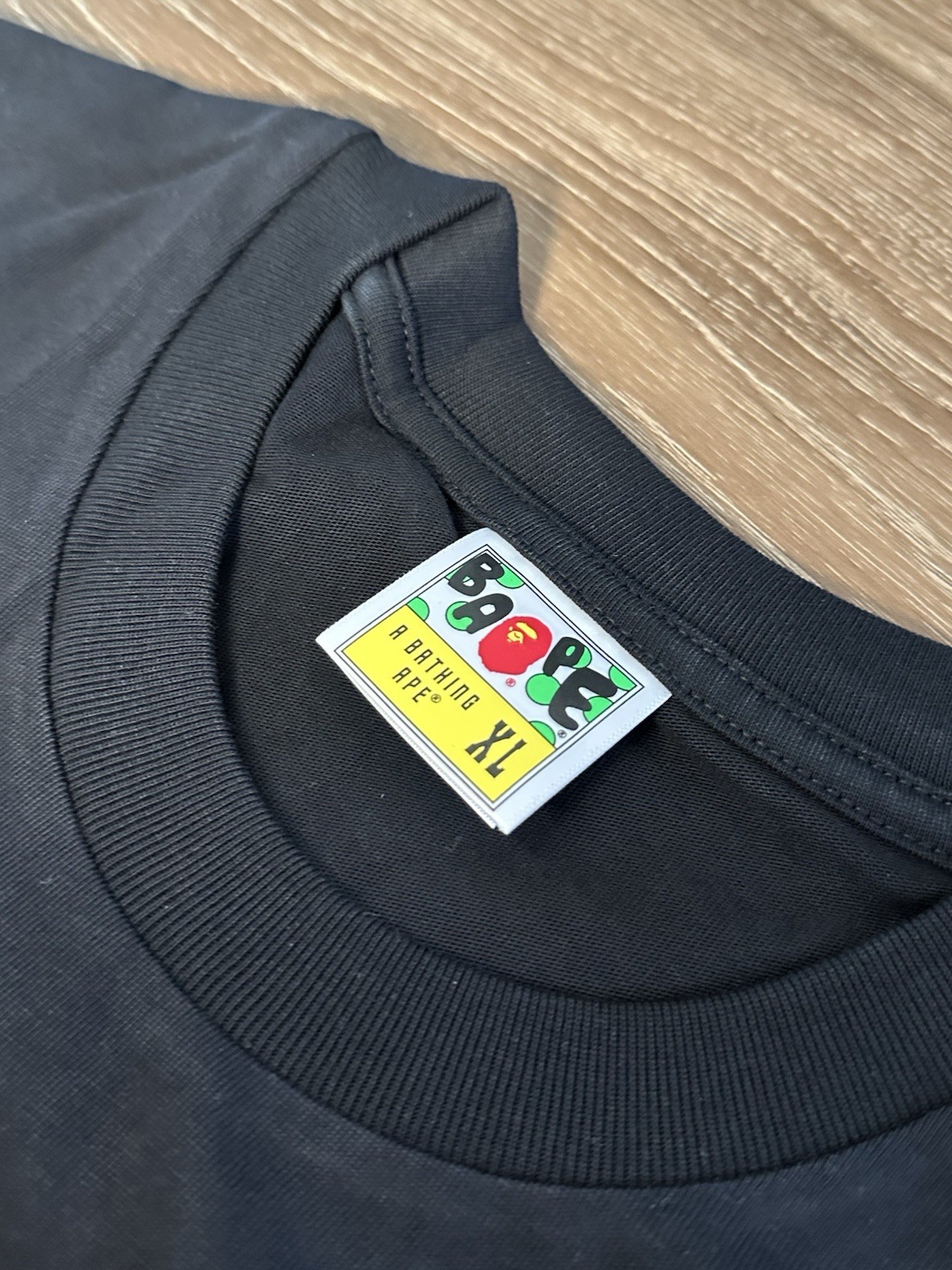 A Bathing Ape Baby Milo San Francisco Black Graphic Logo Crew Neck Tee XL