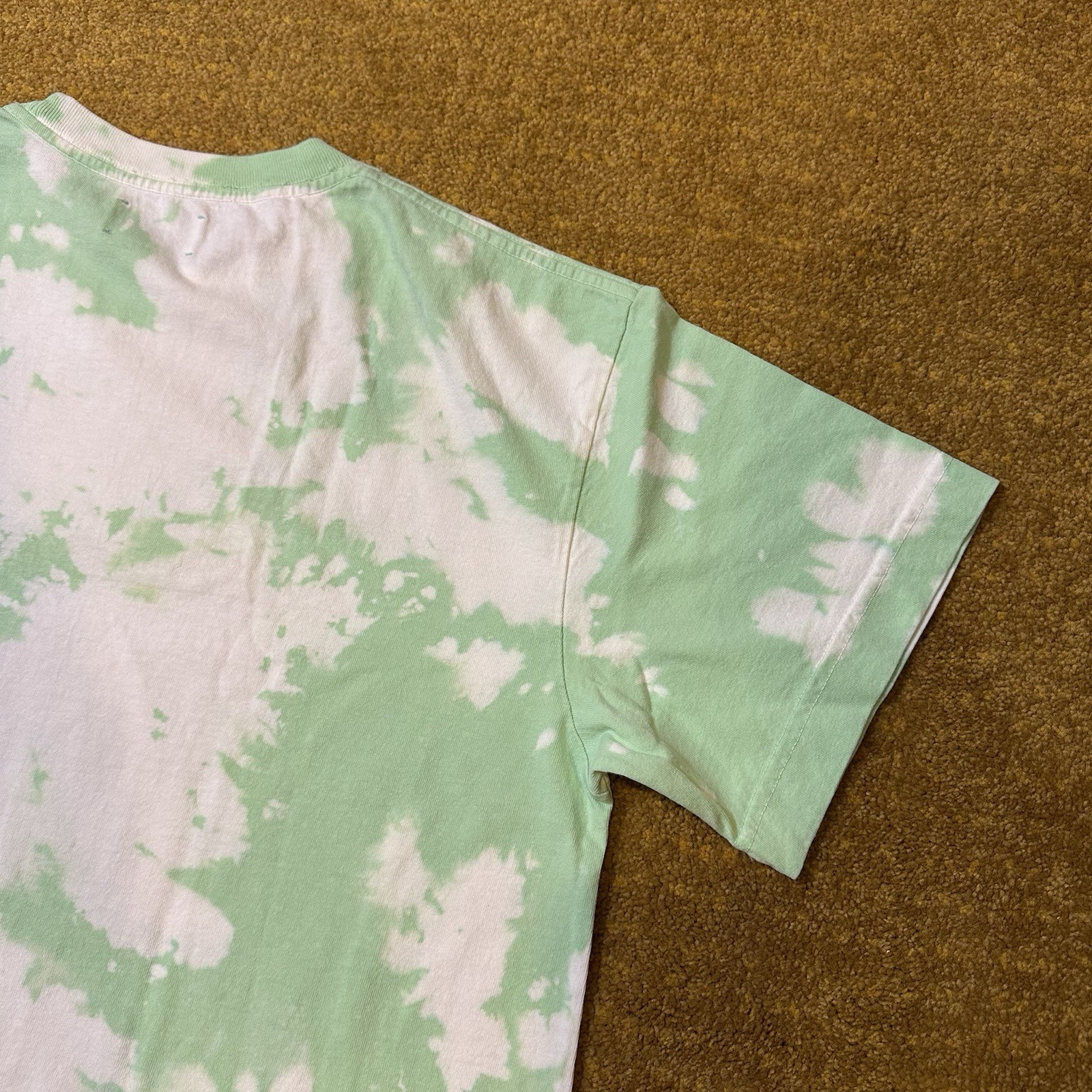 Medium Machus Private Label Tie Die Premium T Shirt Key Lime Green White PDX