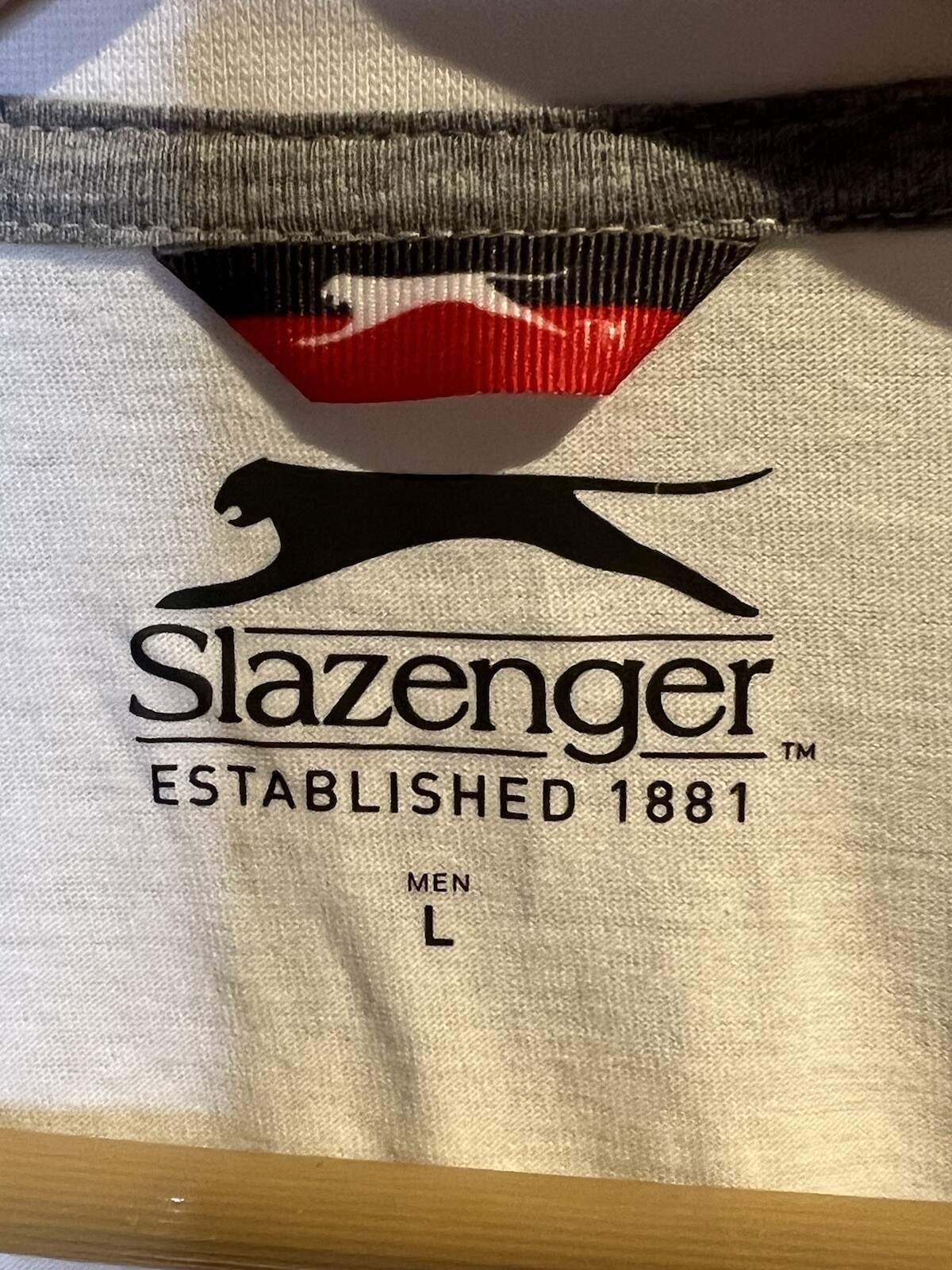 Slazenger Embron Global Technology Group T-shirt Size Large White V-neck NEW