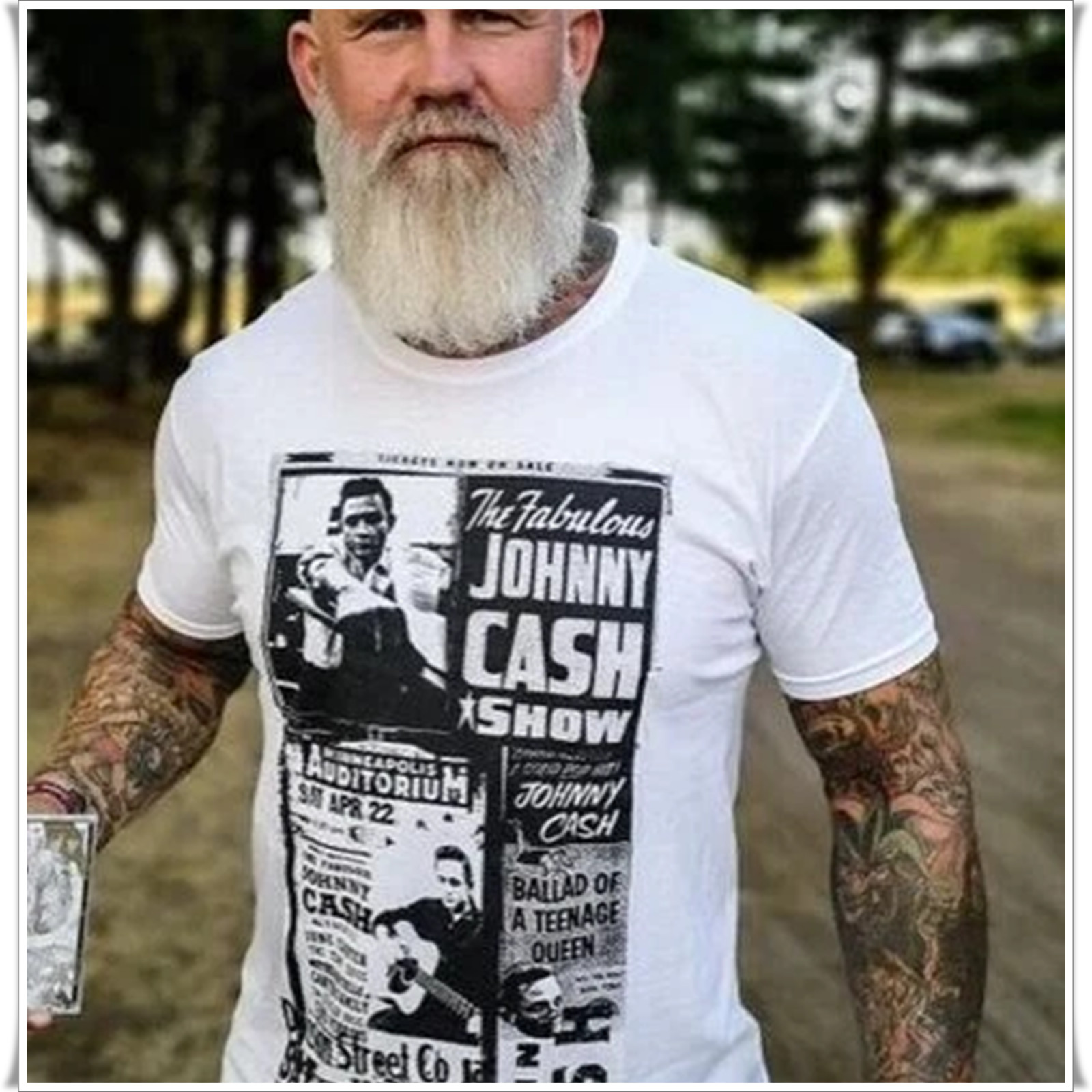 Johnny Cash – Fabulous Johnny Cash Show White – T-Shirt, Size S to 5XL
