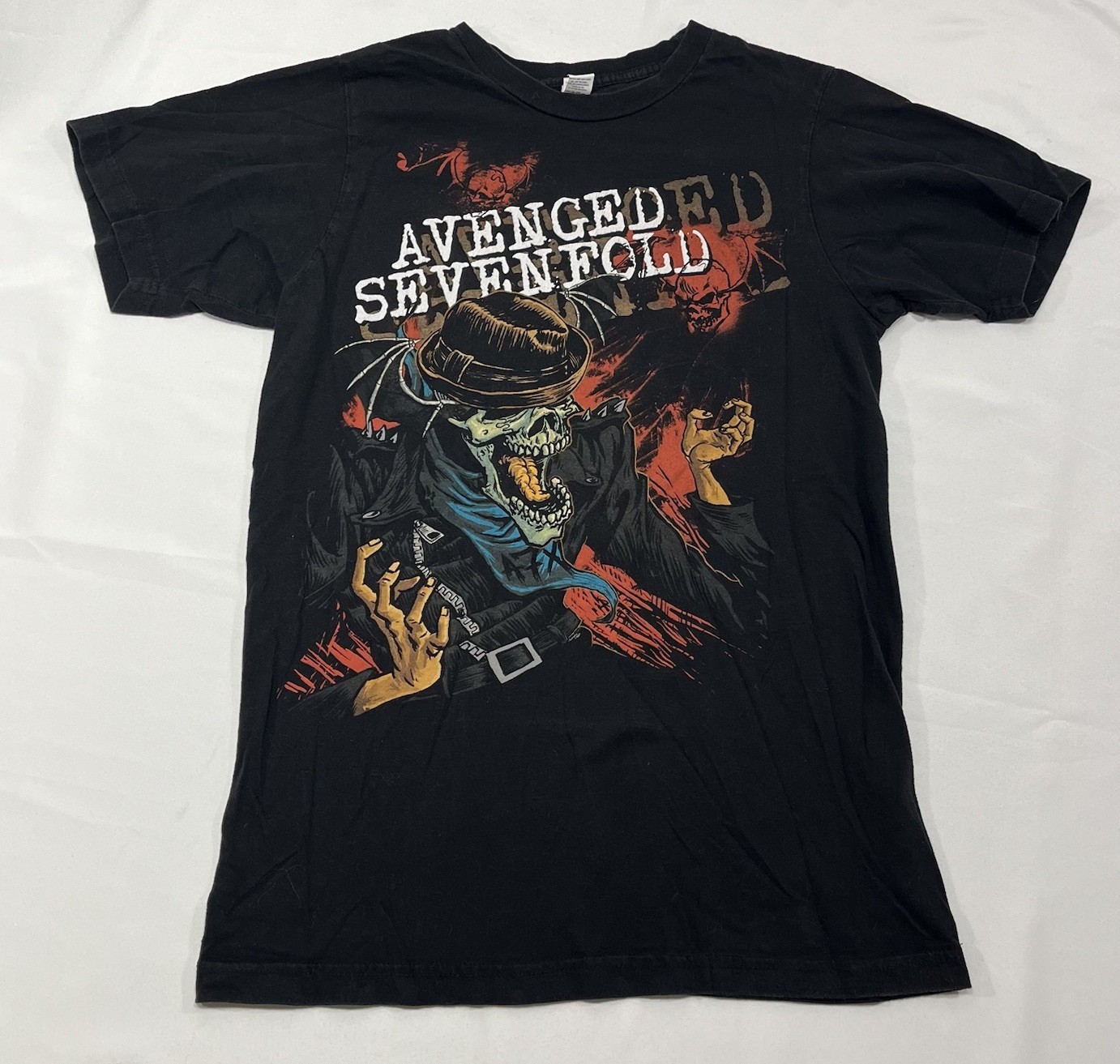 Avenged Sevenfold A7X Tultex Fine Jersey Skeleton Graphic Print Adult Size Small