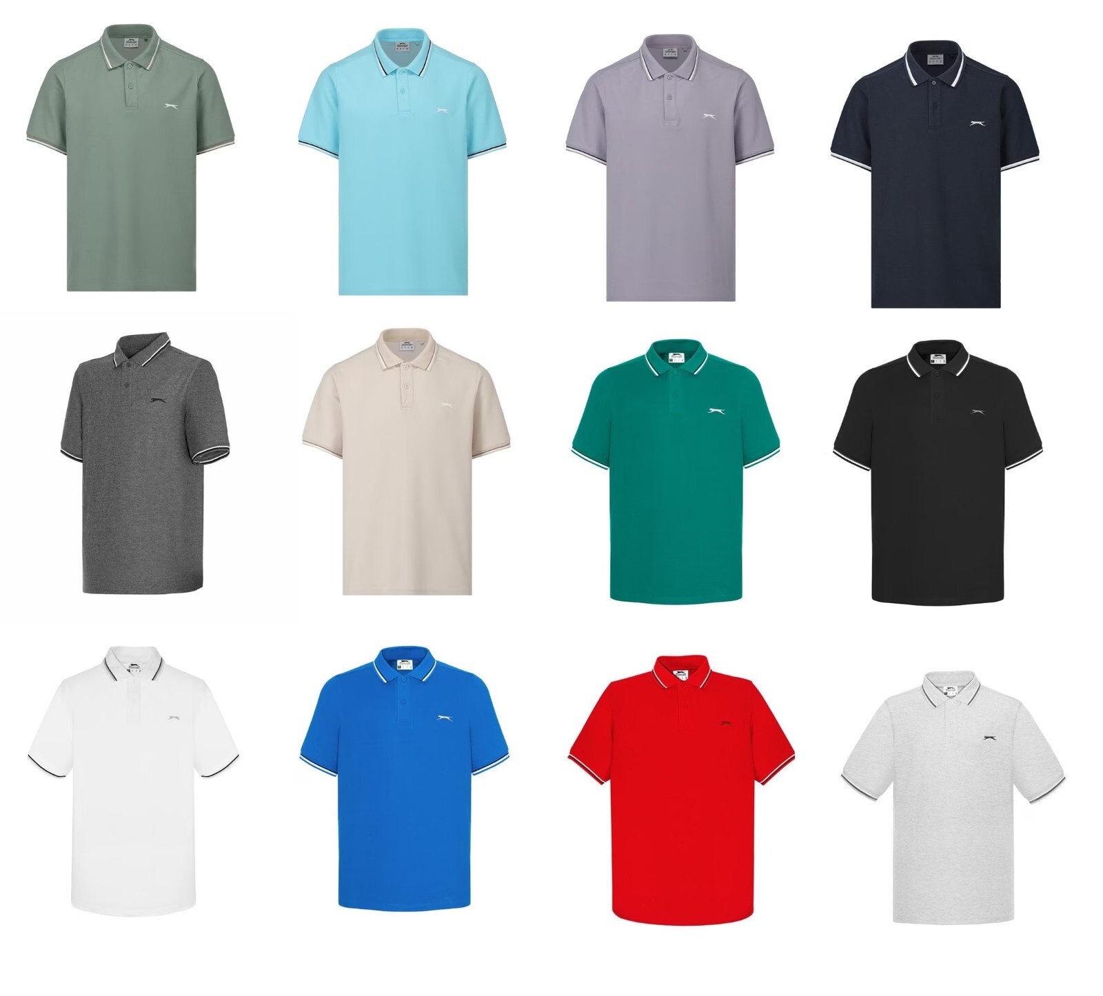 SLAZENGER POLO SHIRT T SHIRT PIQUE GOLF TENNIS S M L XL XXL 2XL 3XL 4XL