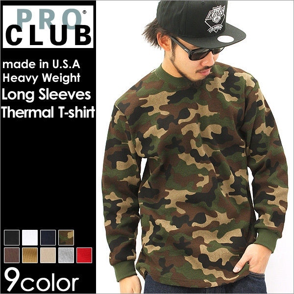 Pro Club Heavyweight Long Sleeve Black Thermal Size M-7 XL Mens Thermal